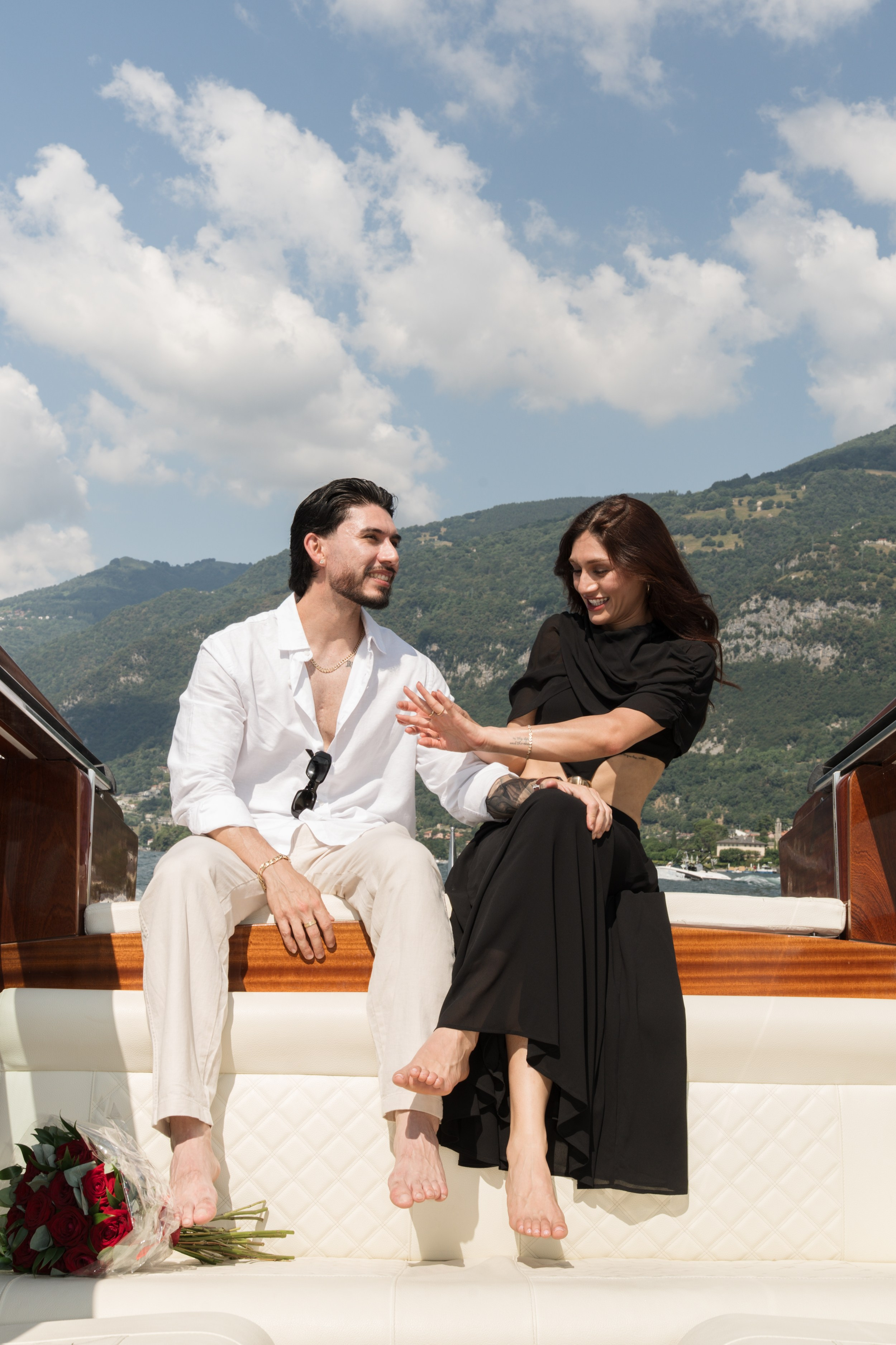 Emotional Boat Proposal in Tremezzo. Lake Como Proposal Photographer | Surprise Proposals & Engagements
