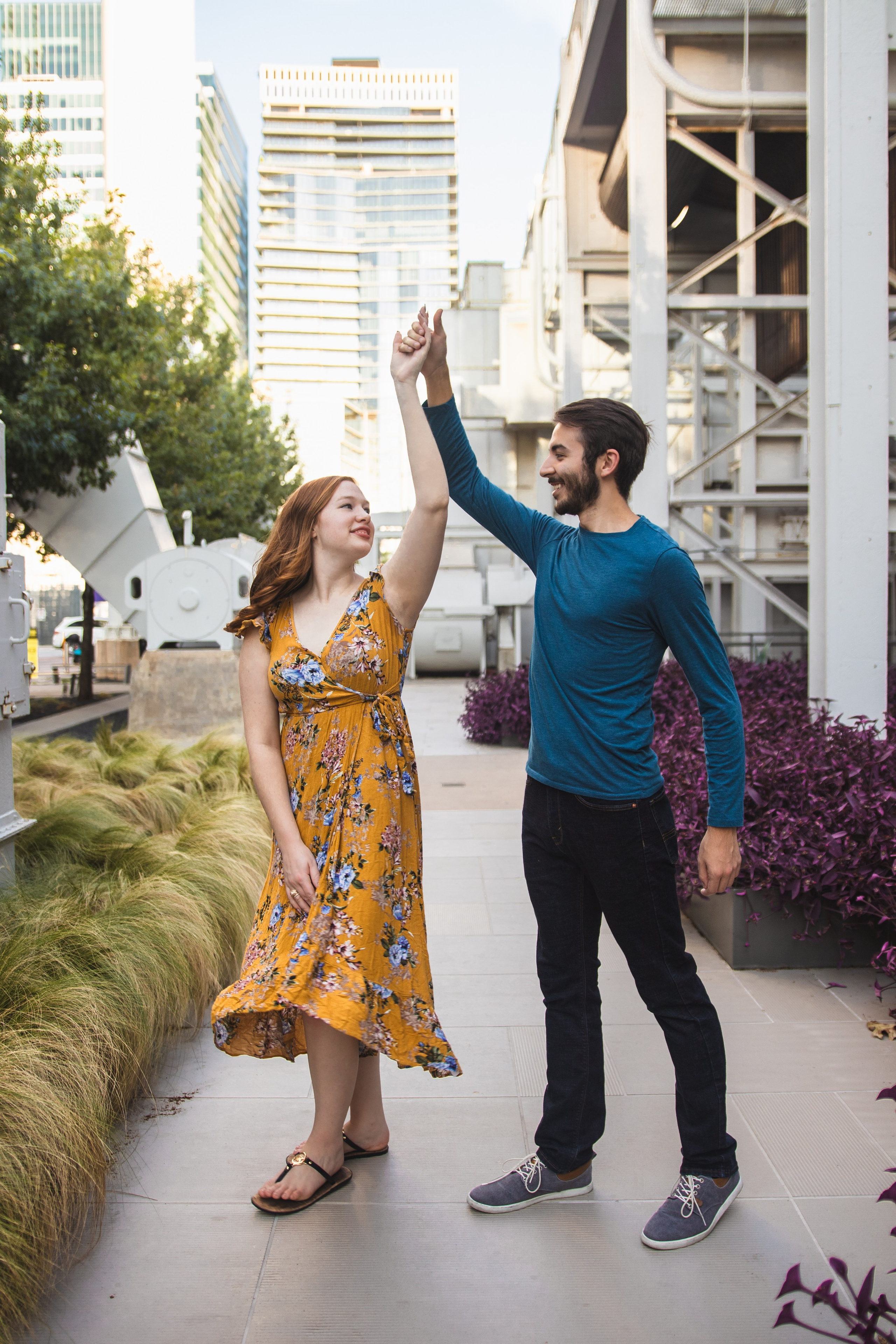 Kevin and Kristen’s photoshoot at Seaholm in Austin 