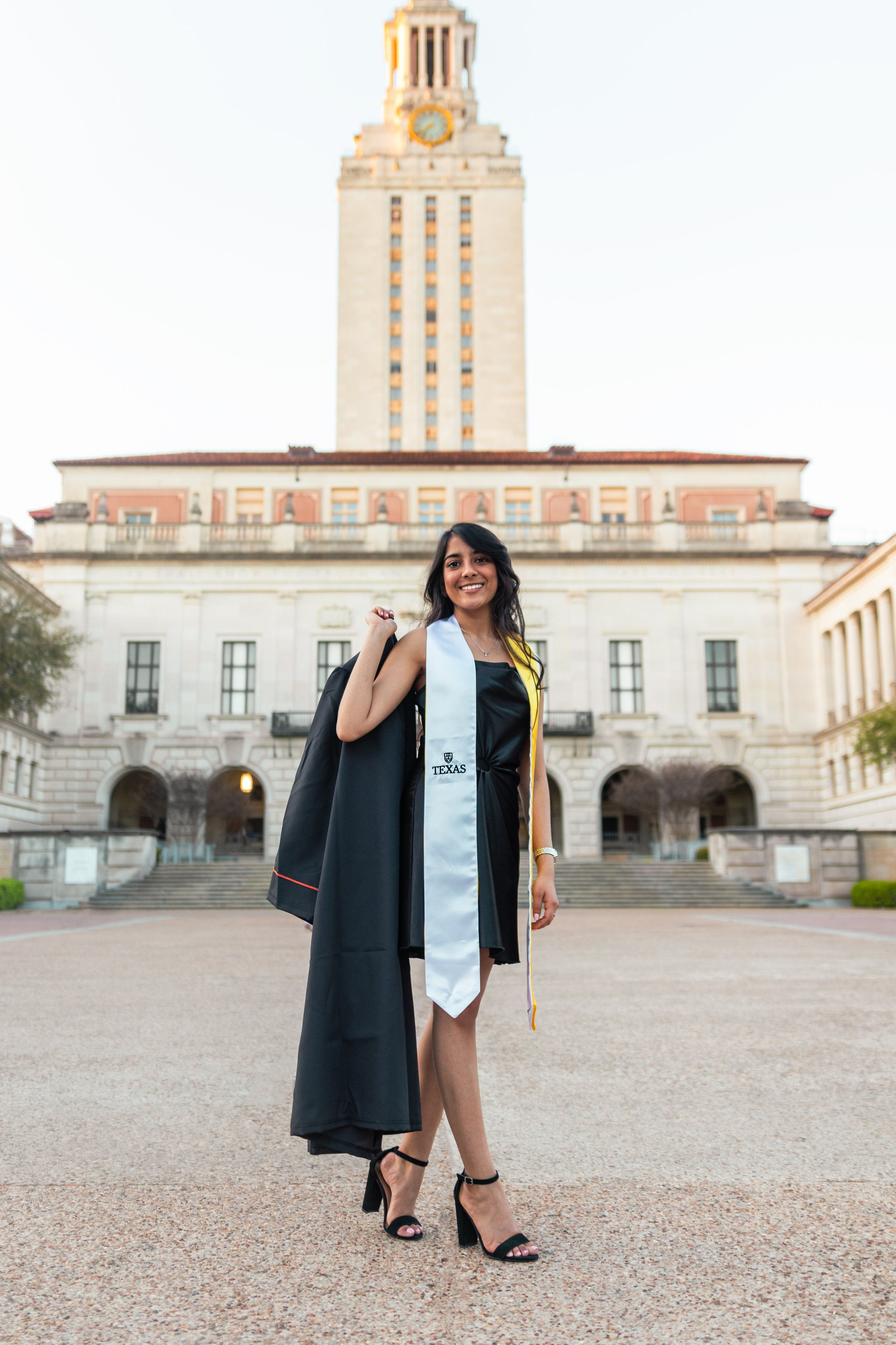 Payal’s graduation photoshoot at the University of Texas Austin