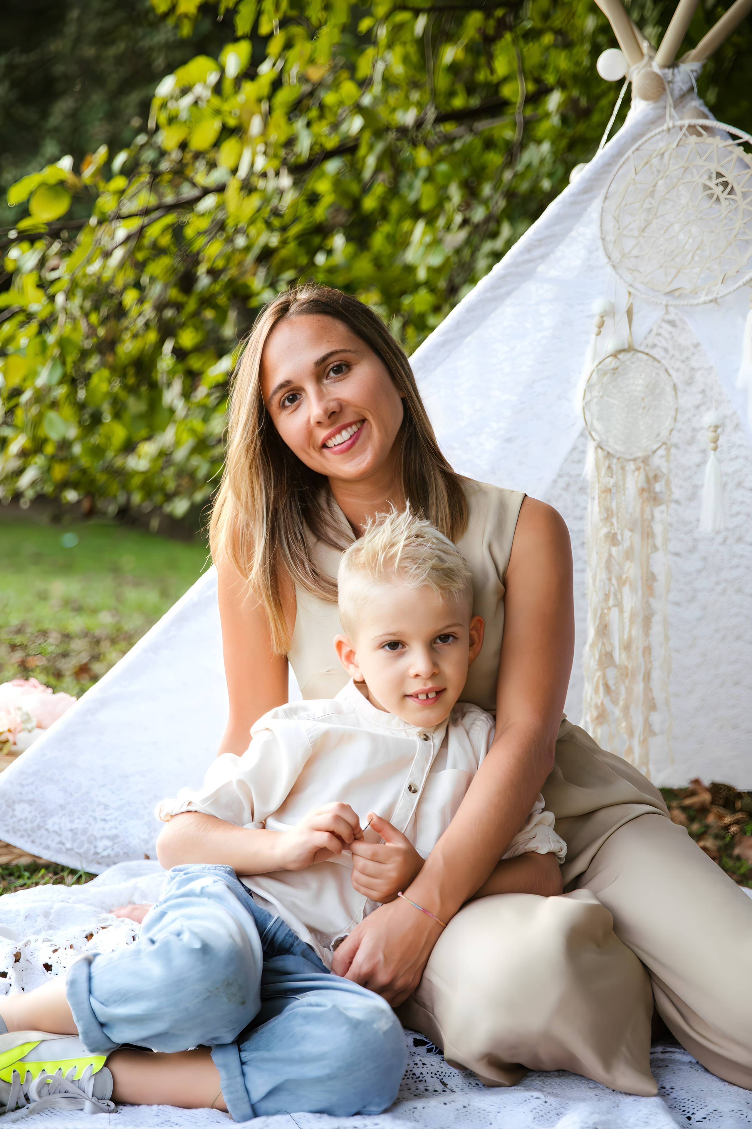 Maggie e la sua bellissima famiglia. Luci e Capricci Photography