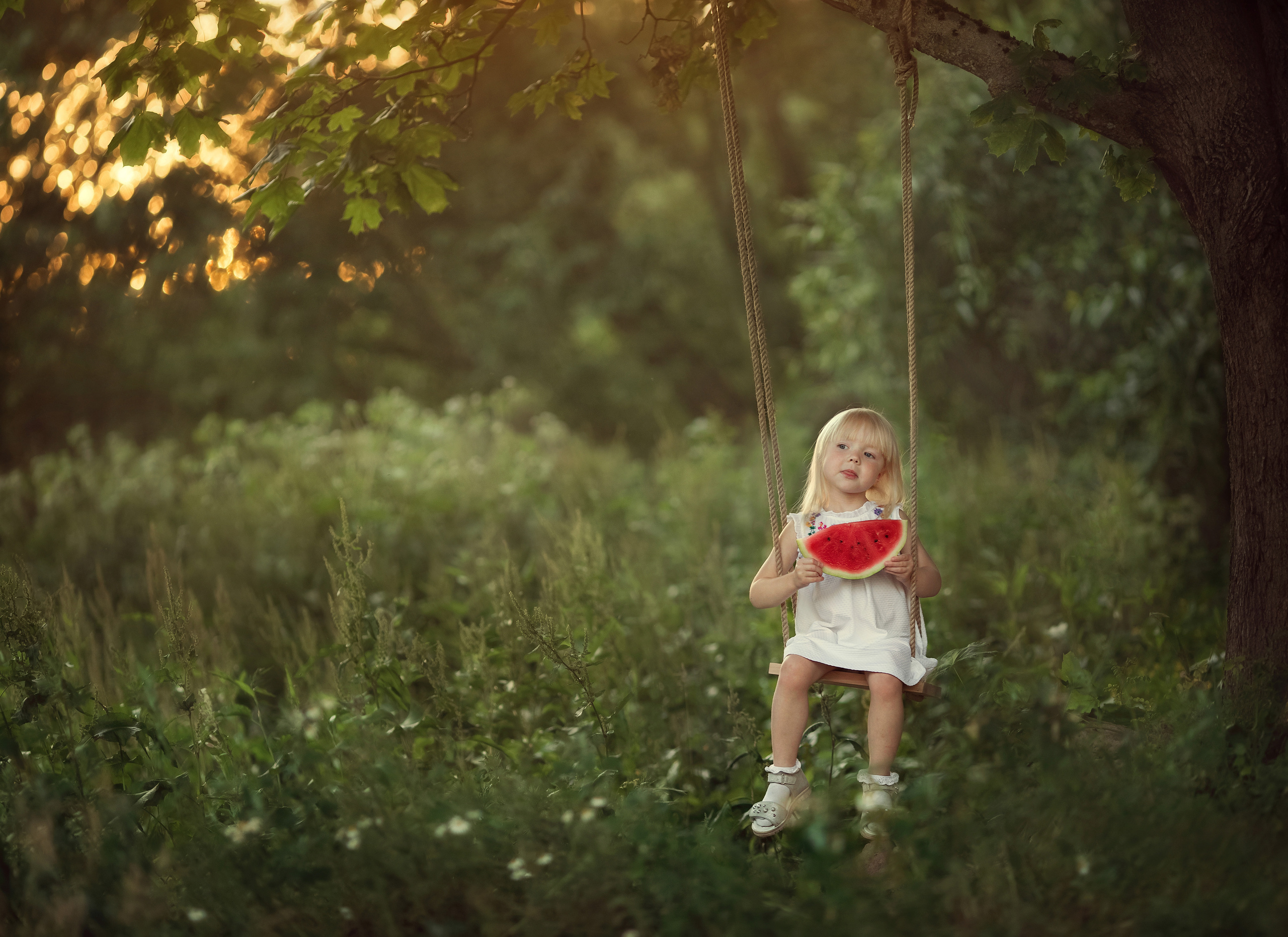 Family walk in a chamomile field. Family photographer in Vilnuis Svetlana Naumova