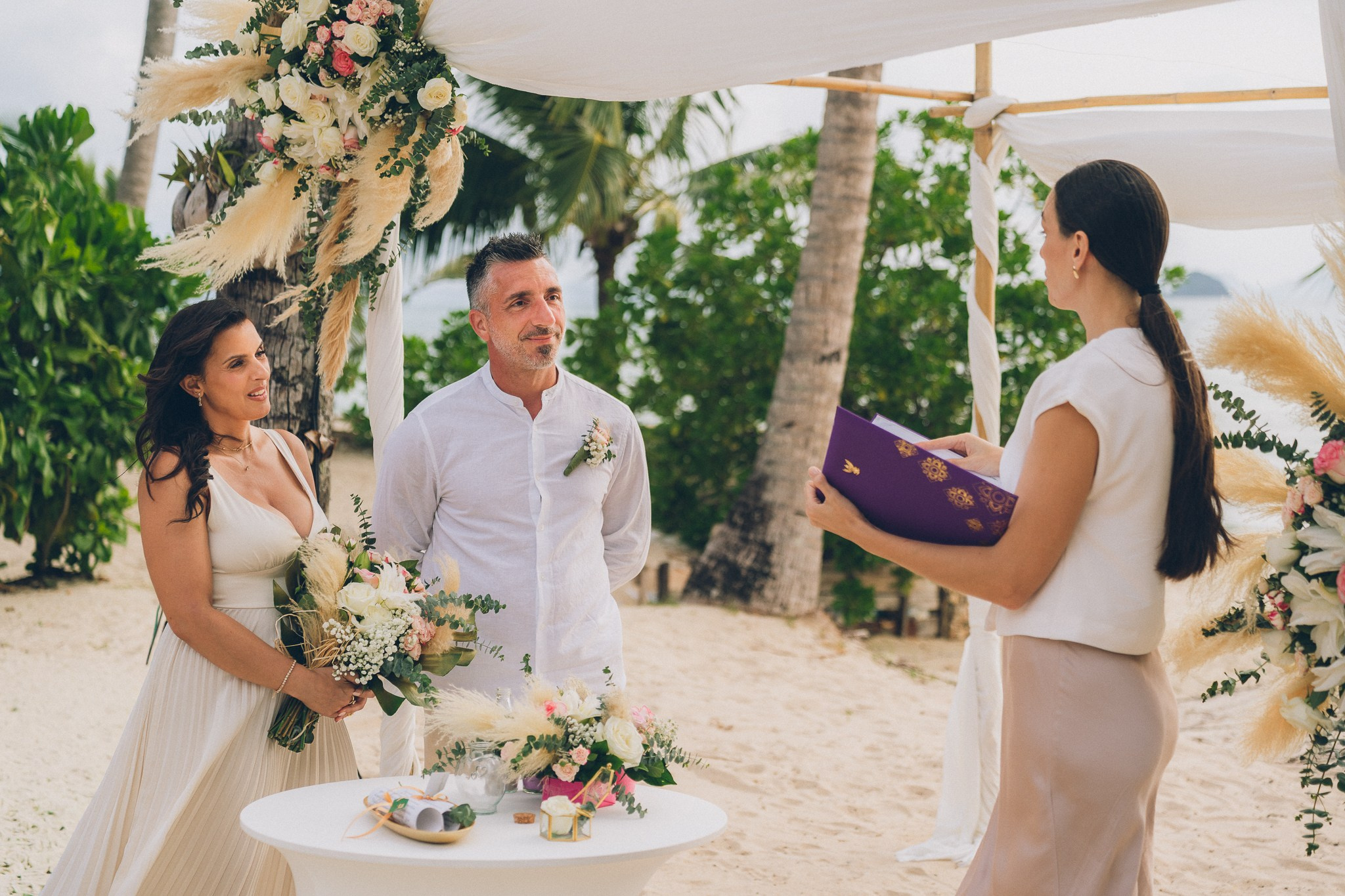 Ventrone Antonella and Lespes Angelo. Mariage à Koh Samui, en Thaïlande. Whatsapp: +66 94 3 650 301