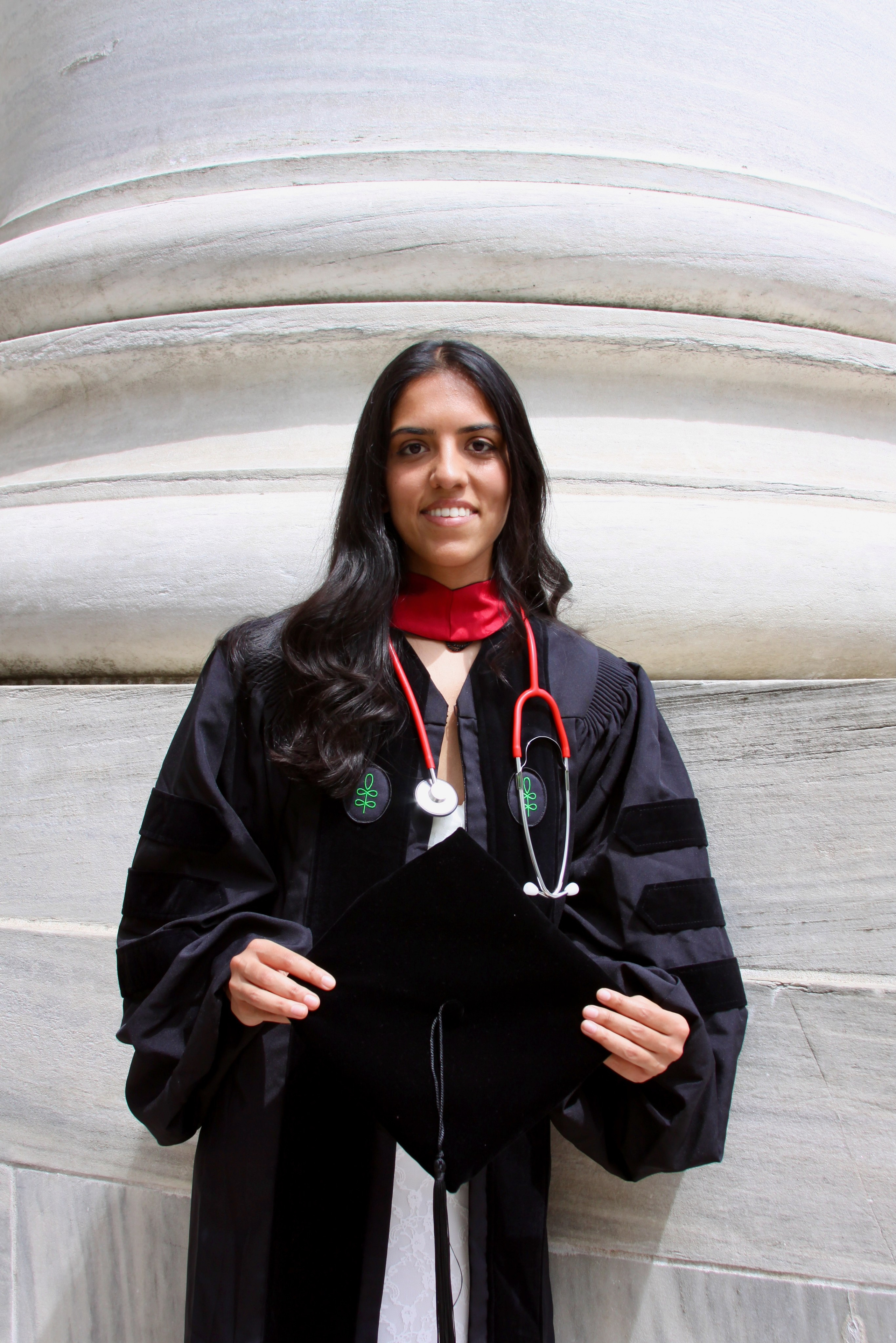 MD graduation with Ruhi. Kelly Sang, graduation and portrait photographer in Boston