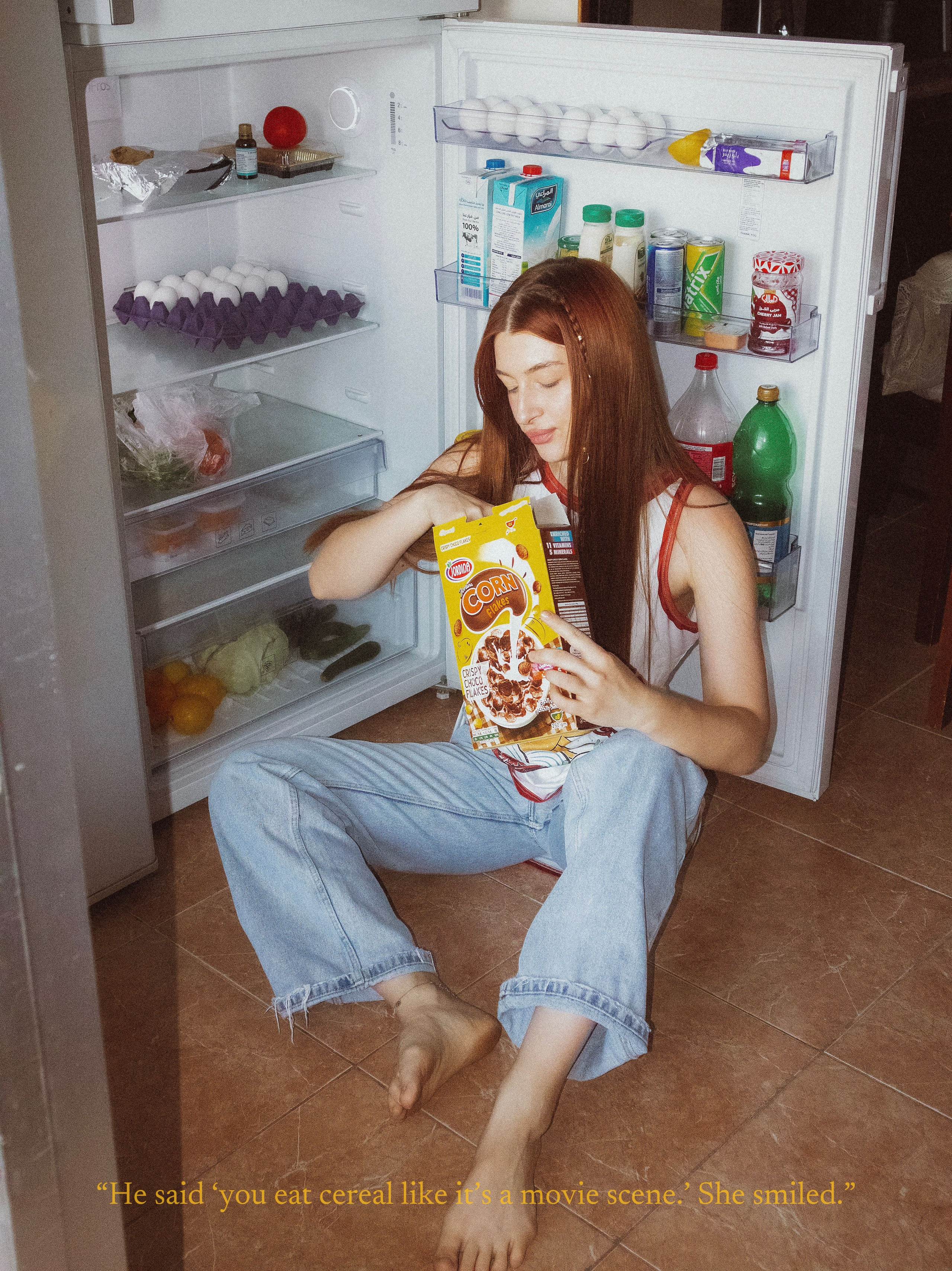 Kate 2000s Vibe — home, pizza, kitchen. Veronika Basova | Photographer | Cinematic & Magazine | Amman, Jordan