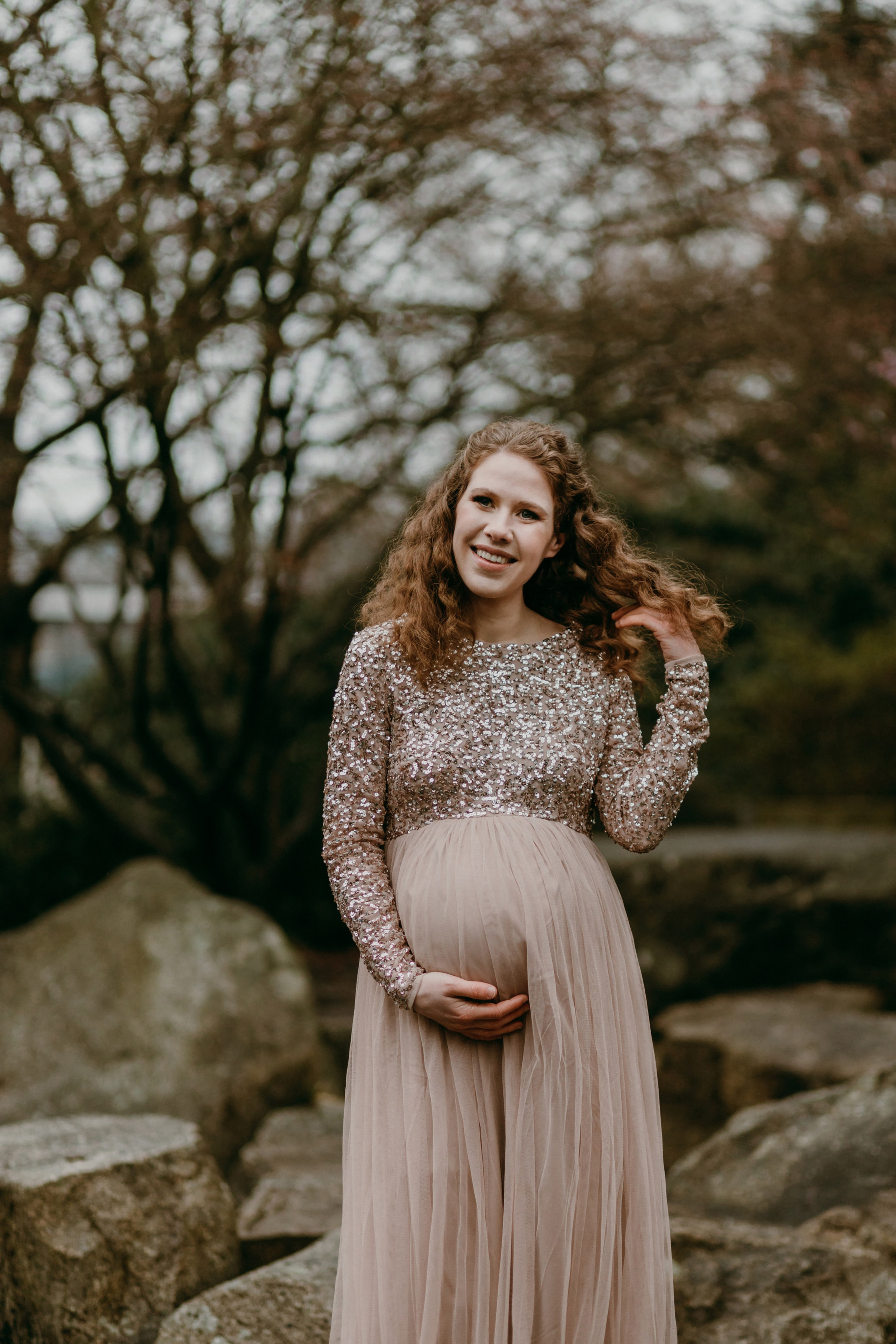 Babybauch-Fotoshooting in Planten un Blomen in Hamburg. Maria Chistyakovа — Fotografin in Karlsruhe, Baden-Baden und Umgebung