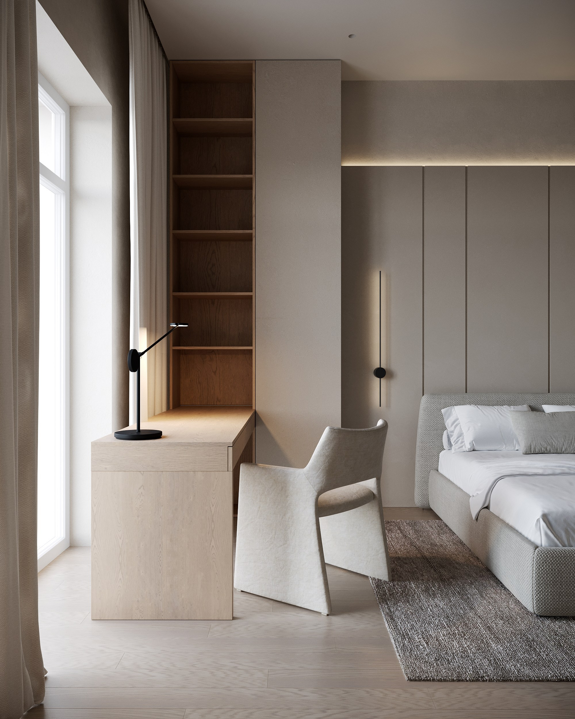 Minimalistic children’s room / Personal project. Interior designer / visualizer Lisa Oputina