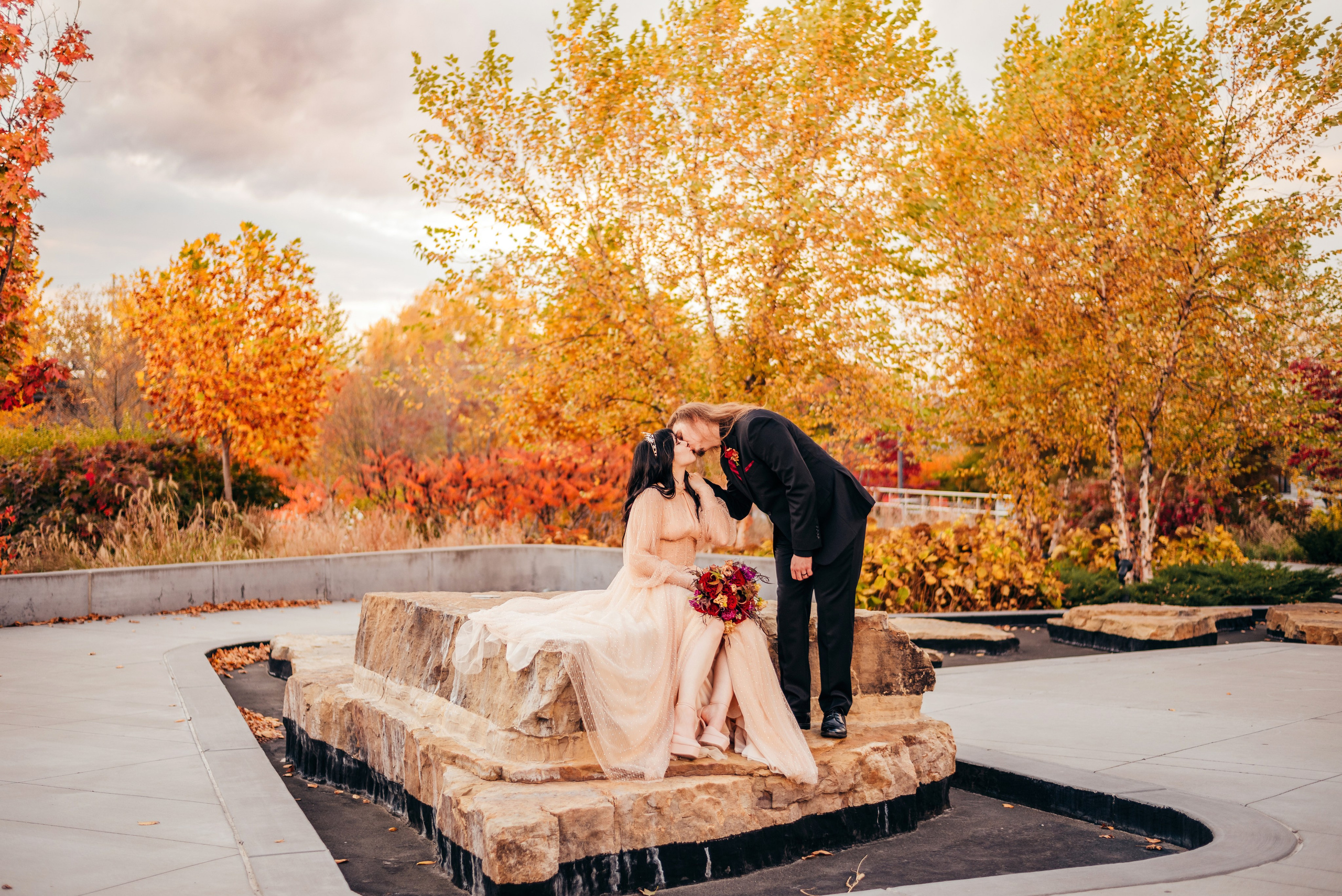 Bold & Dramatic Wedding at The Paper Mill on The Landing | Fort Wayne Wedding Photographer. Alexandria Danielle Photography | Fort Wayne & Indianapolis Wedding Photographer