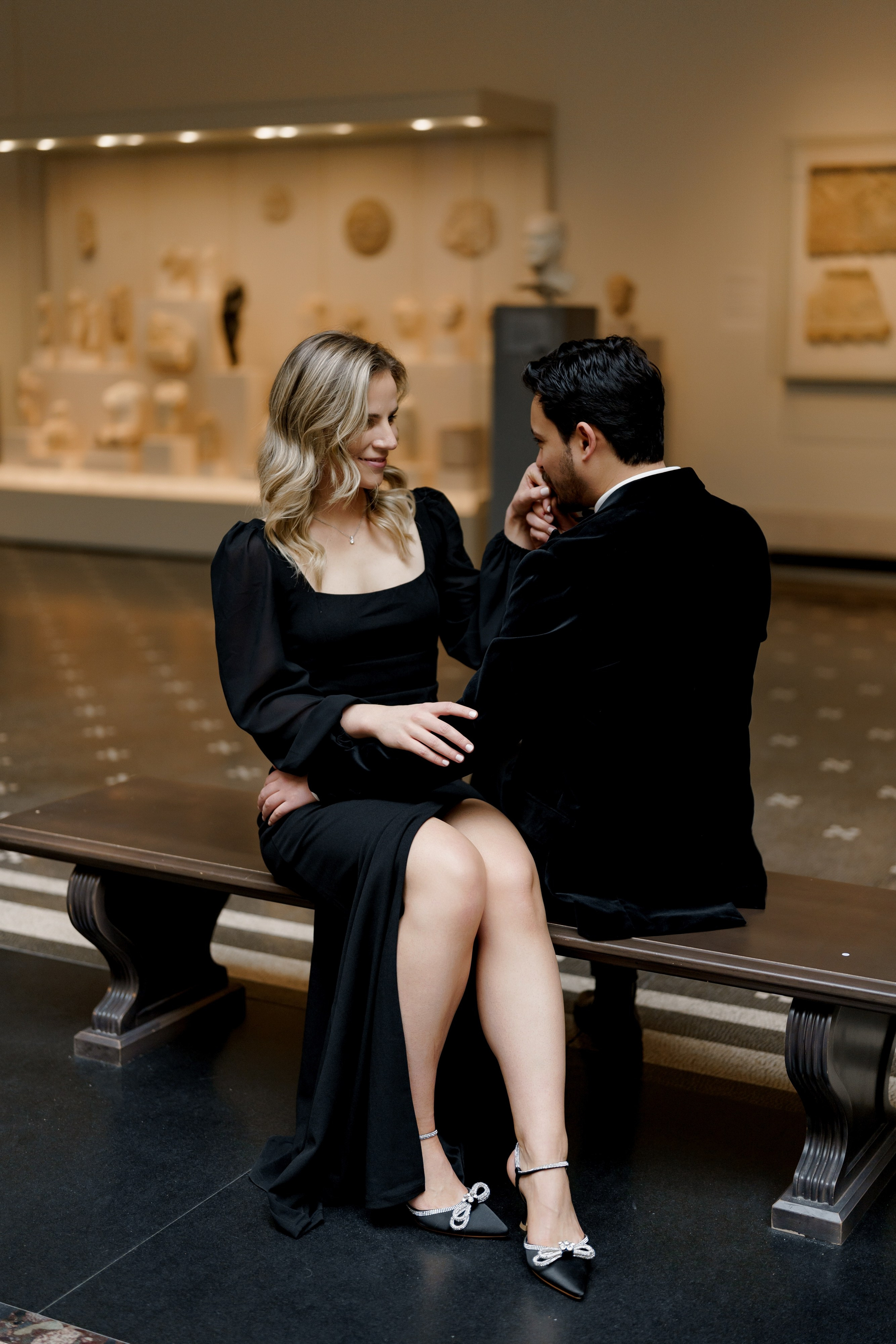 Caroline and Brendan’s Museum MET and Library Engagement Shoot. Wedding photographer and videographer New York | New Jersey