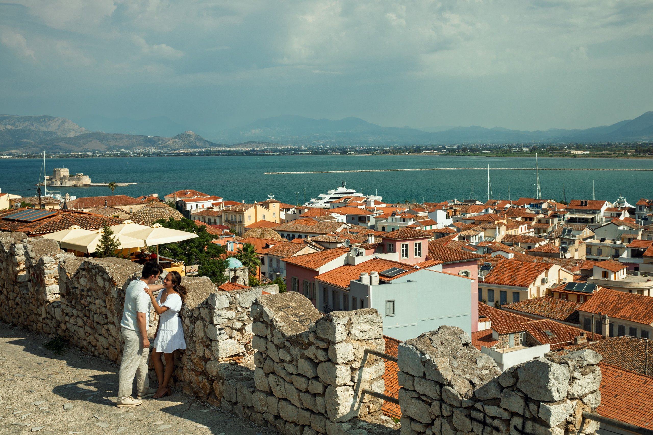 Ariana & Richard (USA). Photographer Anya Khasapi. Nafplio, Greece