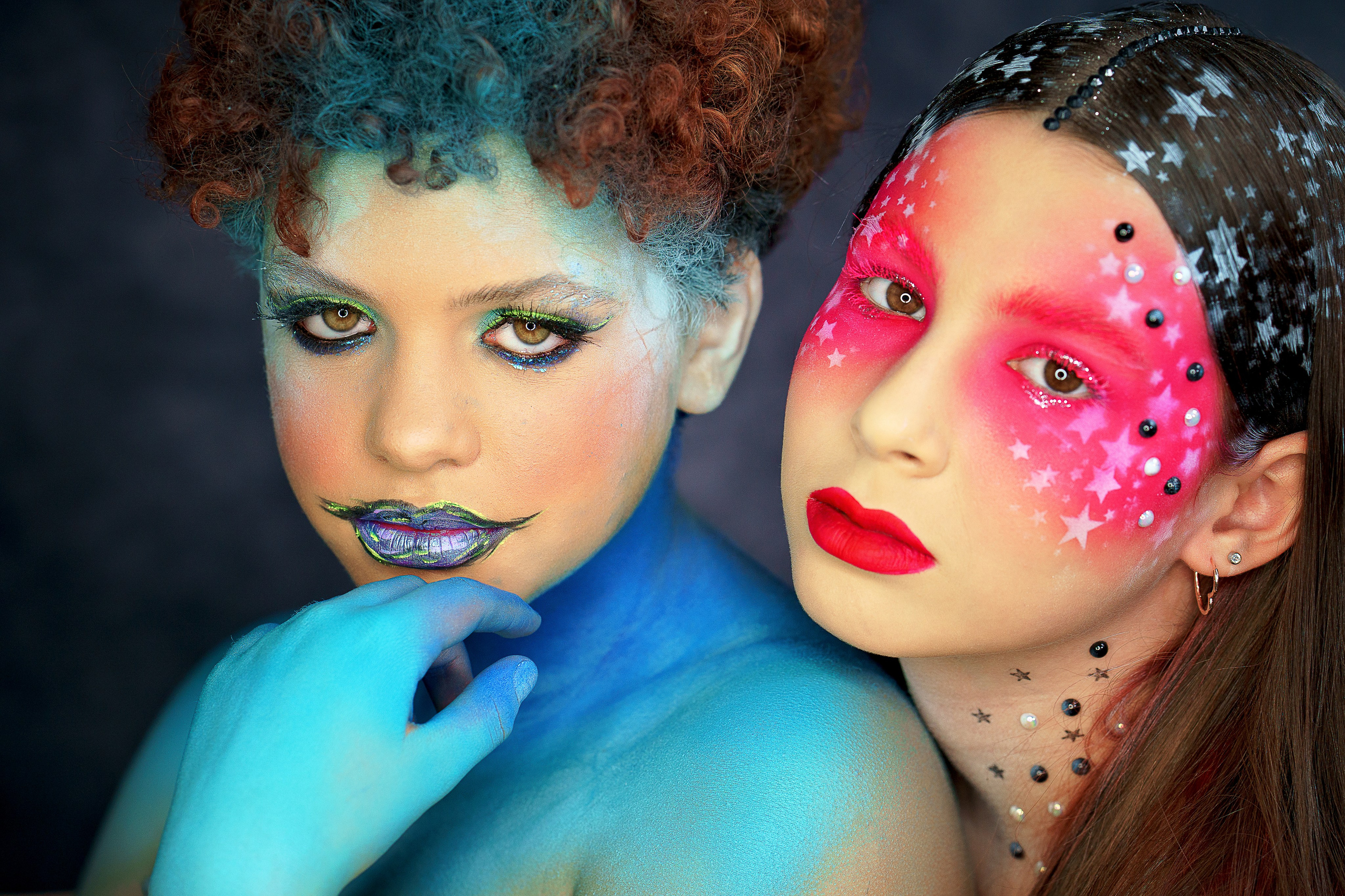 Creative makeup. Familien, Portrait und Konzeptualfotografie in Genf, Schweiz