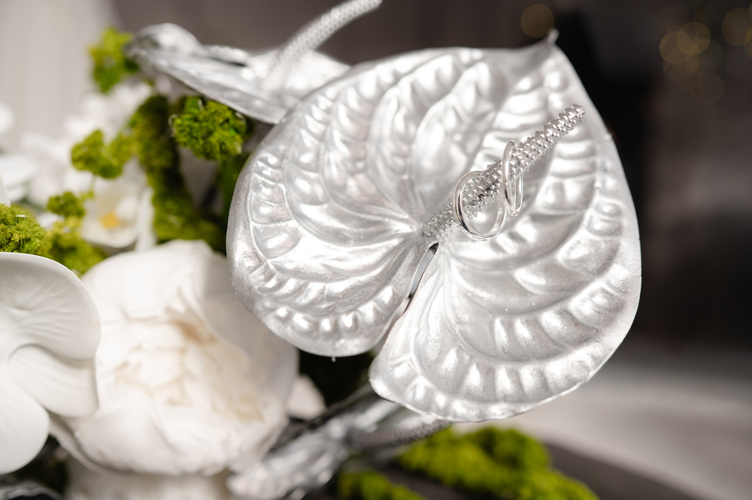 Bride with a concept silver Chrome. Alexandra Hanu Photographer