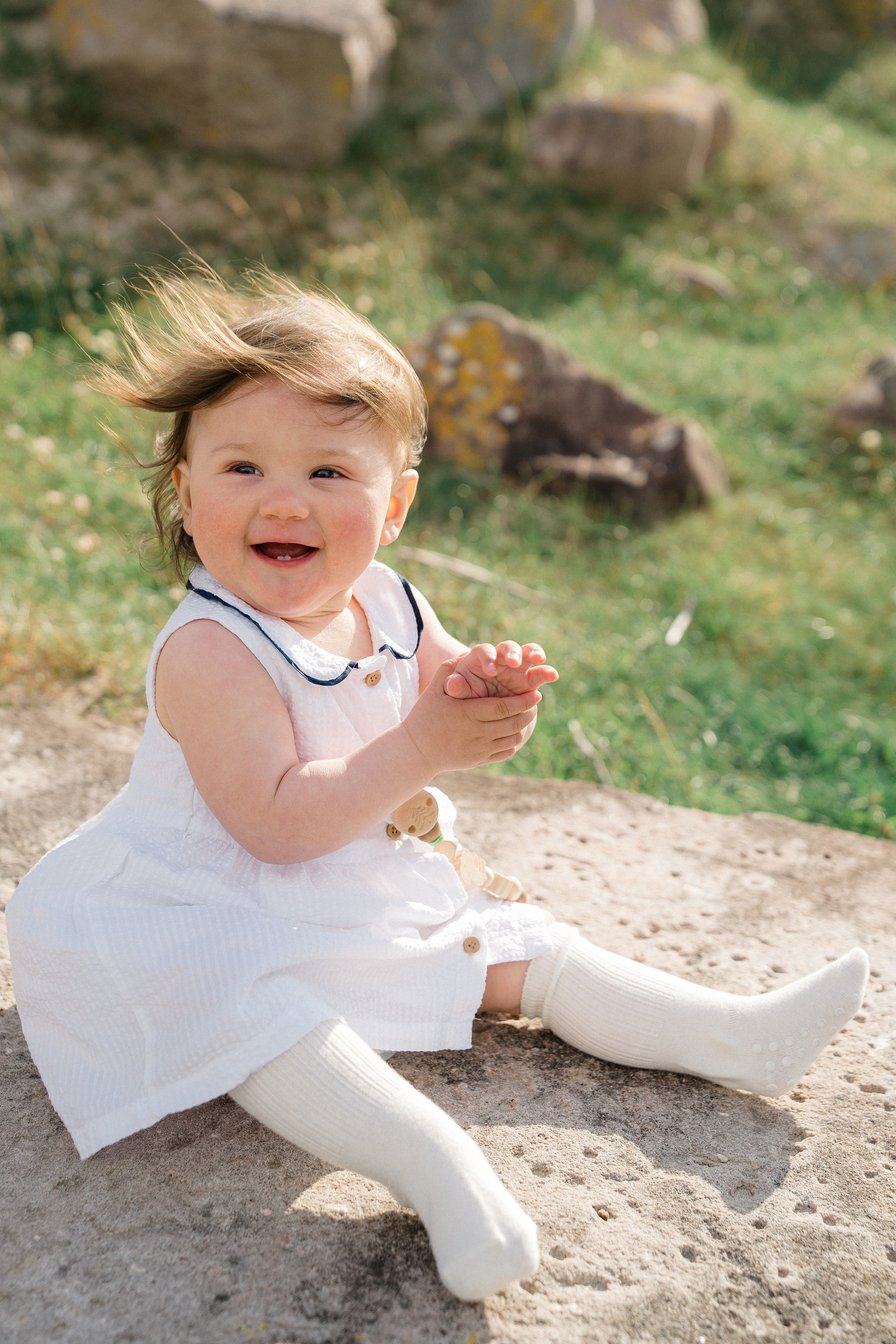 Darya and Mia at the ocean. Wedding and family photographer Ireland