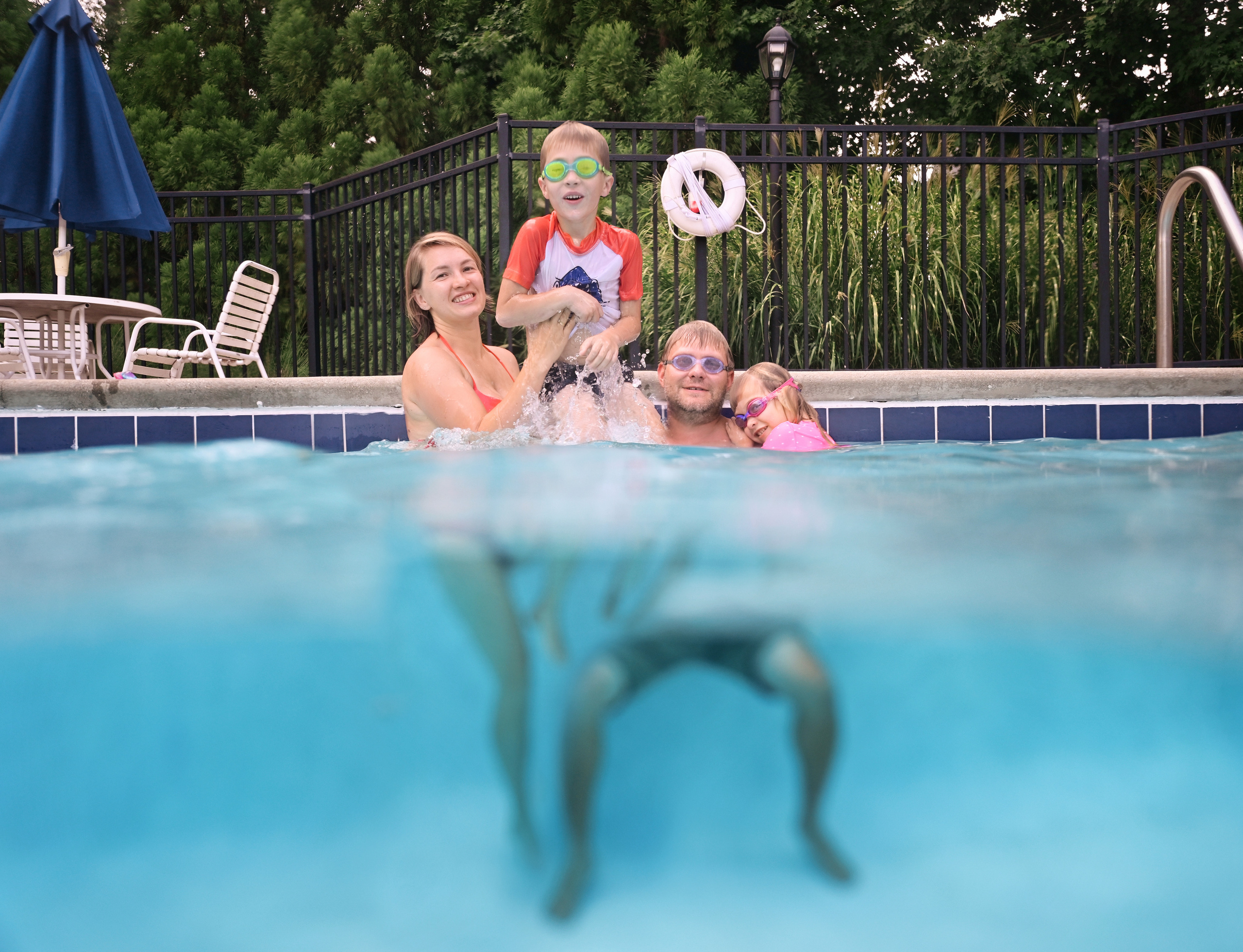 Olga and family underwater session. Family and Sports photographer in Cary Raleigh NC North Carolina