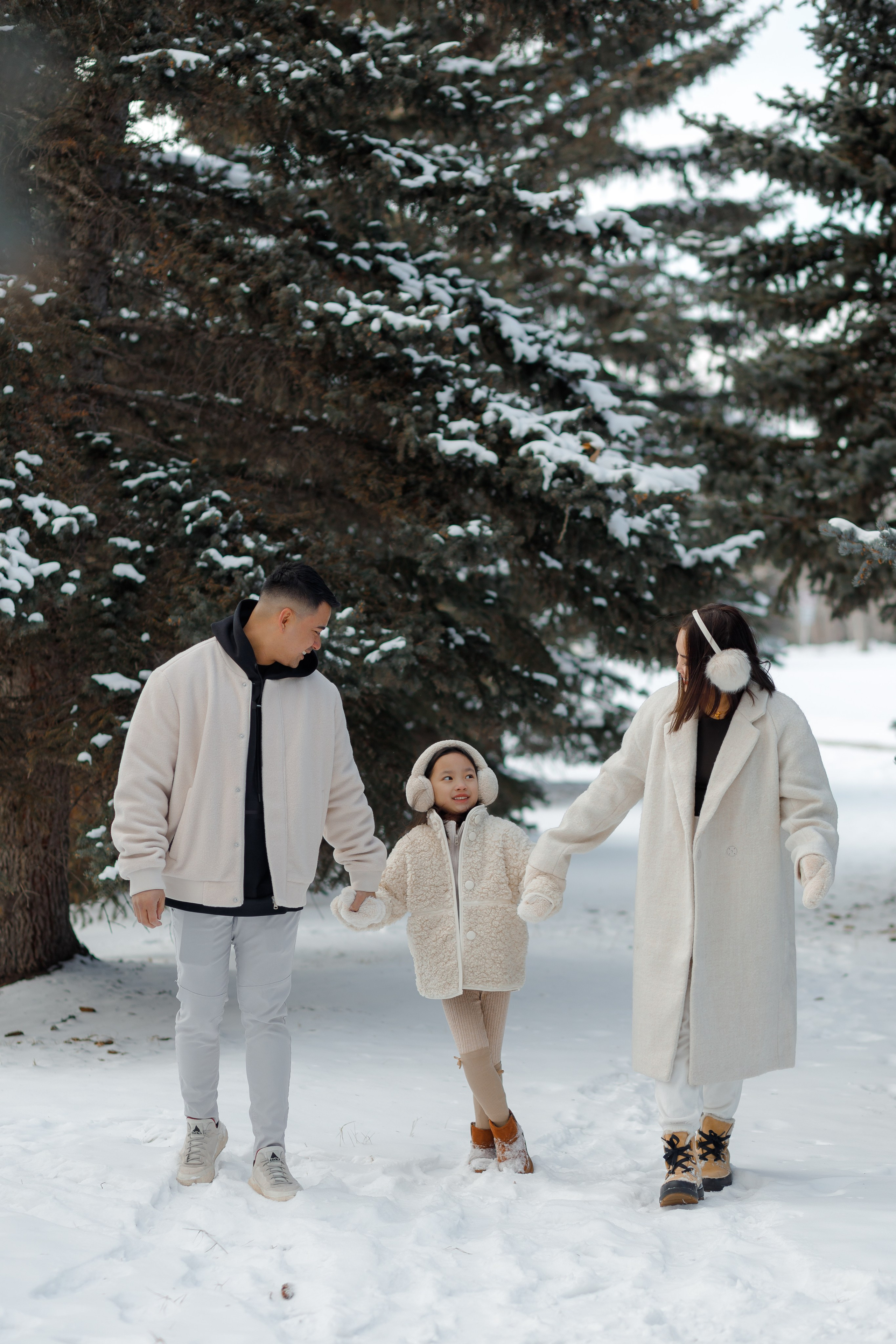 Family winter story. Home