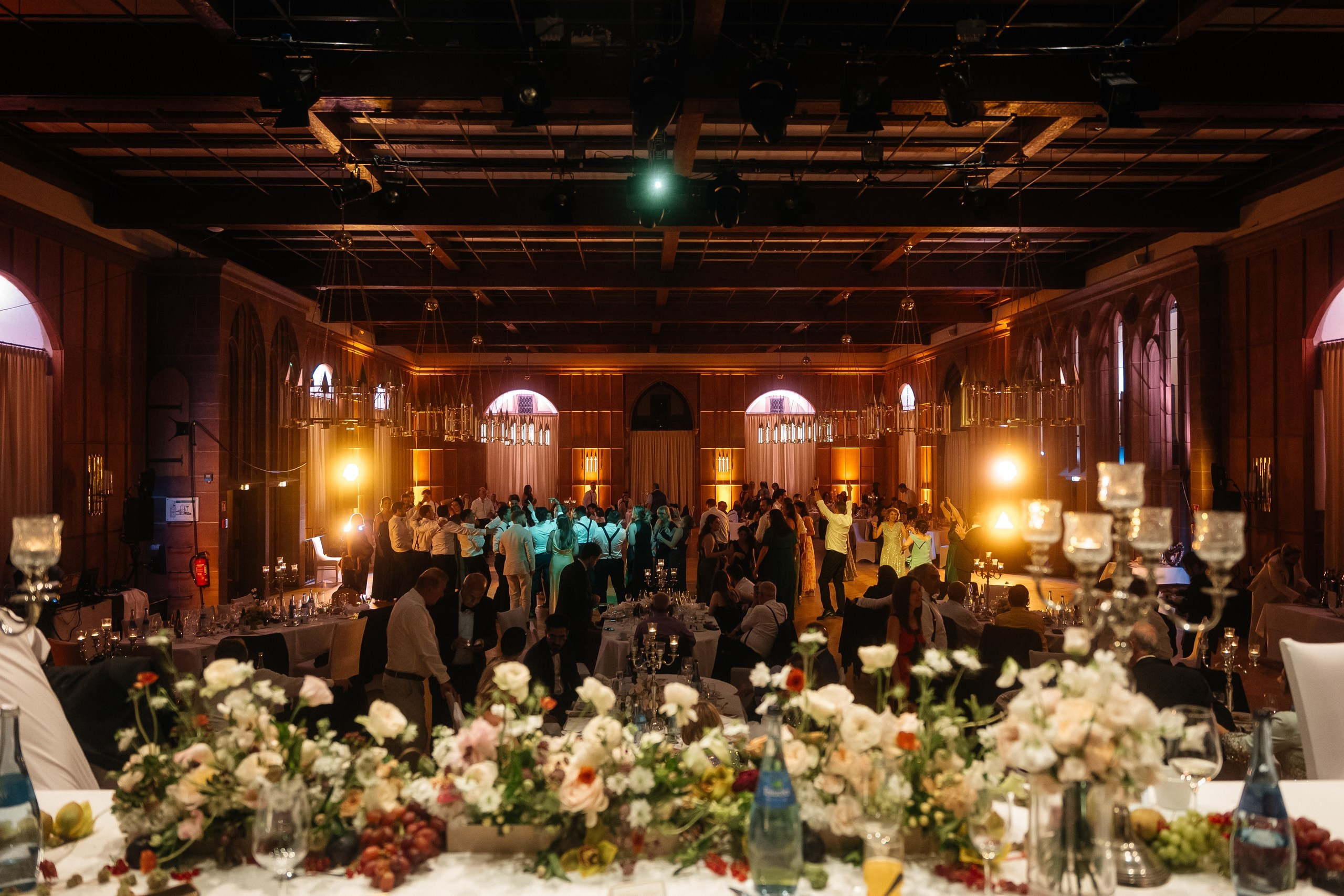 Multi-course wedding menu, a plated course in detail