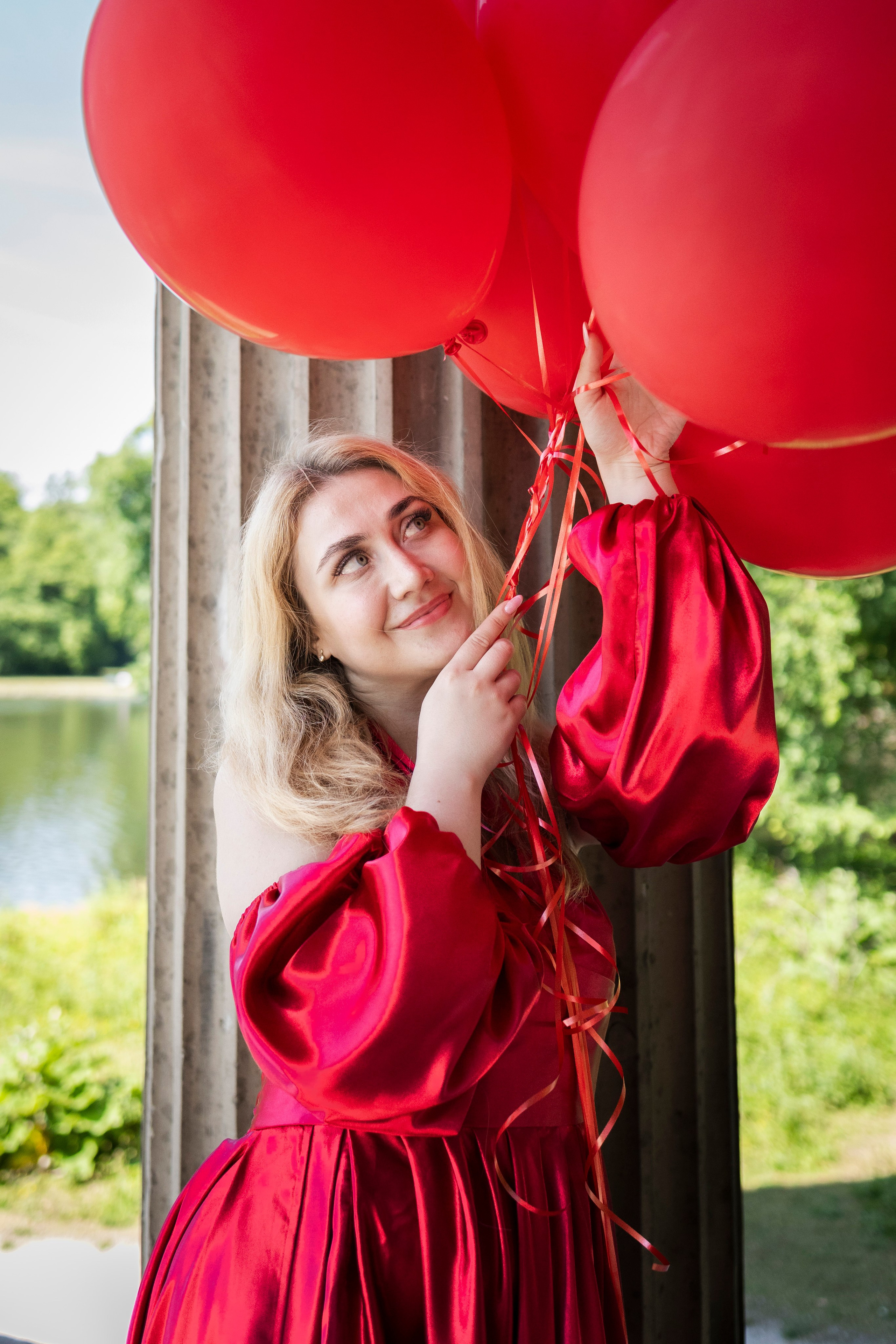 Shopoting with balloons. Photographer in Munich