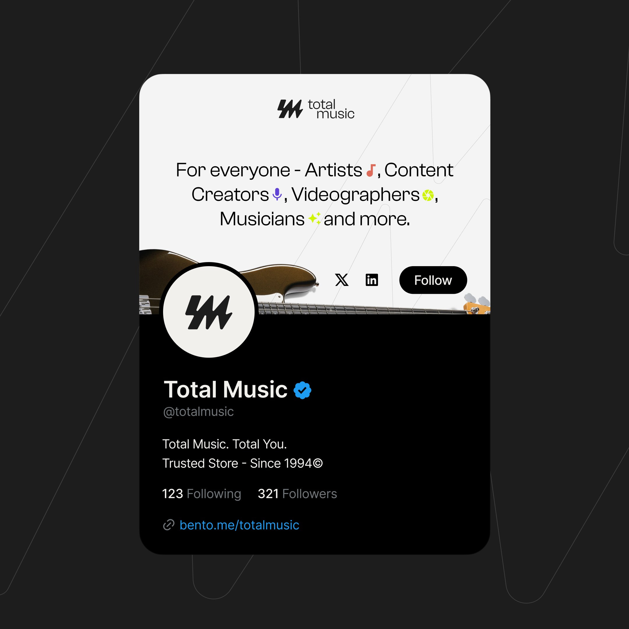 Total Music Rebrand. ODIX Creative