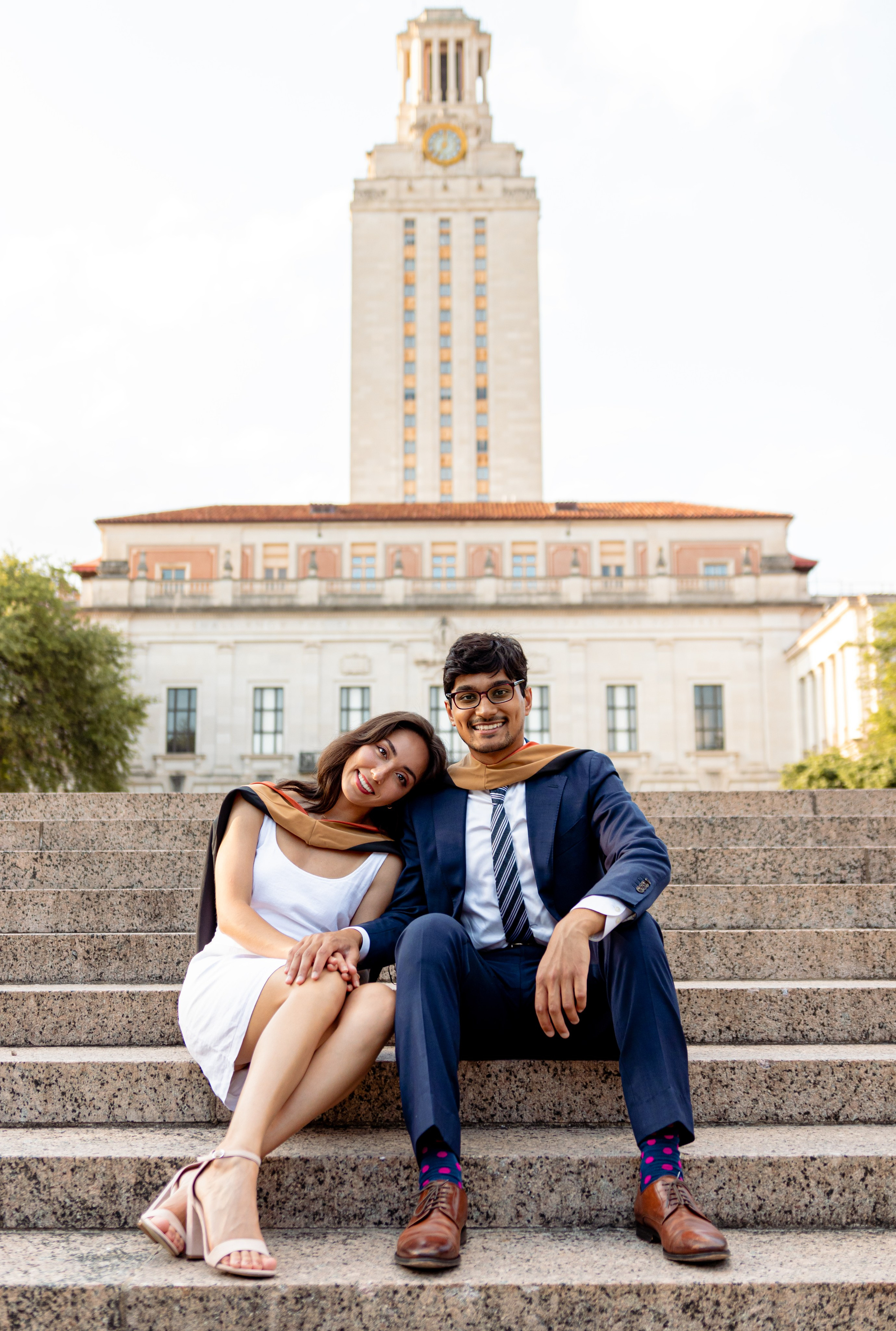 Samir's graduation photoshoot at the University of Texas Austin