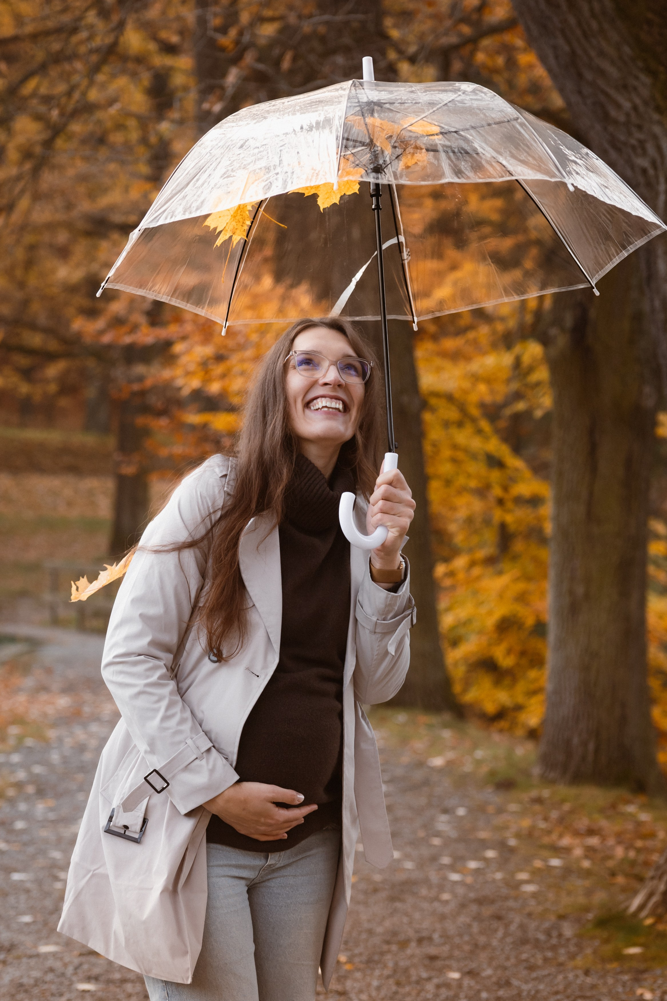 Podzimní těhotenské focení. Rodinná, těhotenská, newborn a lifestyle fotografka v Písku Oxana Telupilova