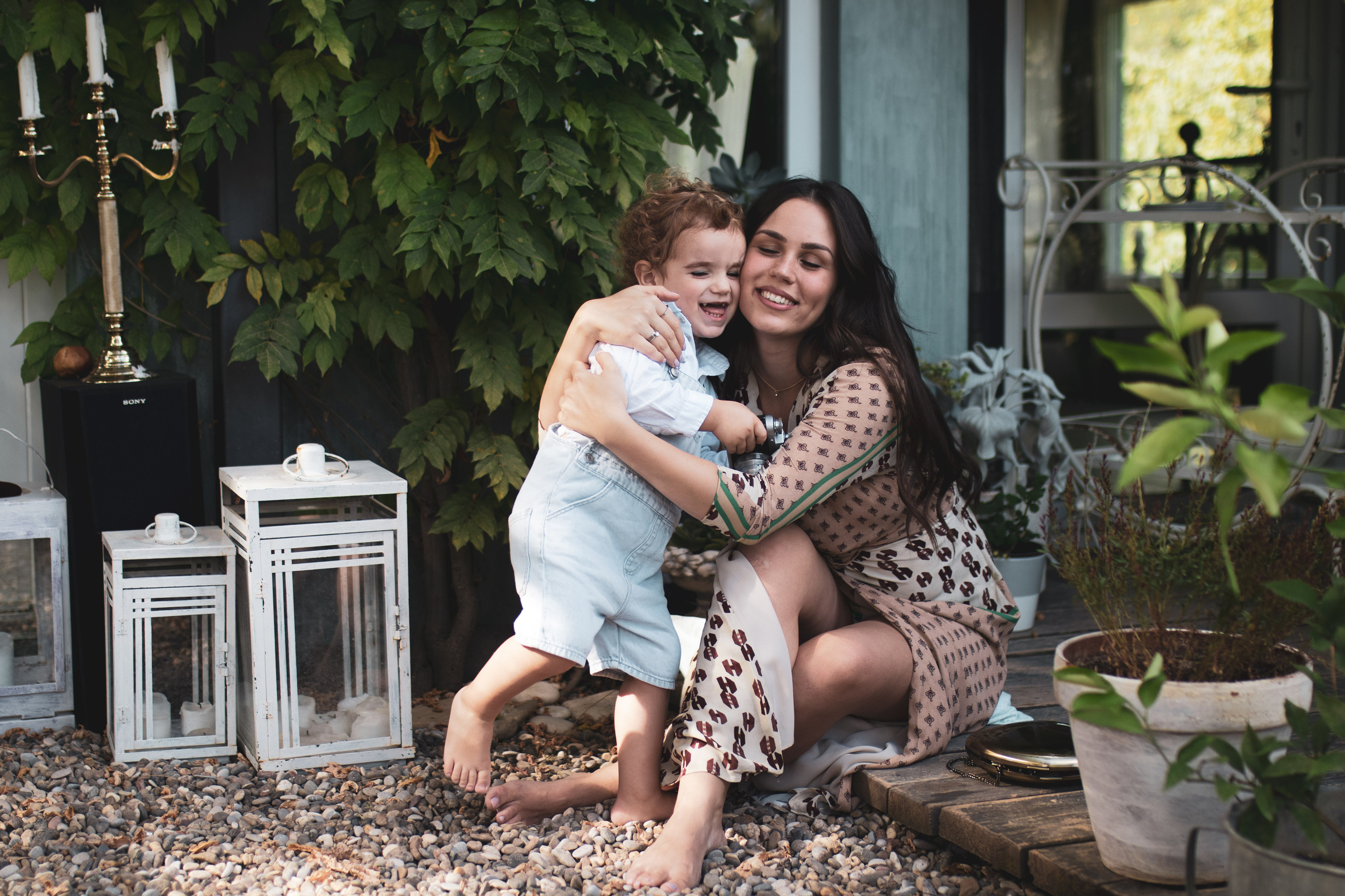 fotografisanje sreće majke i sina