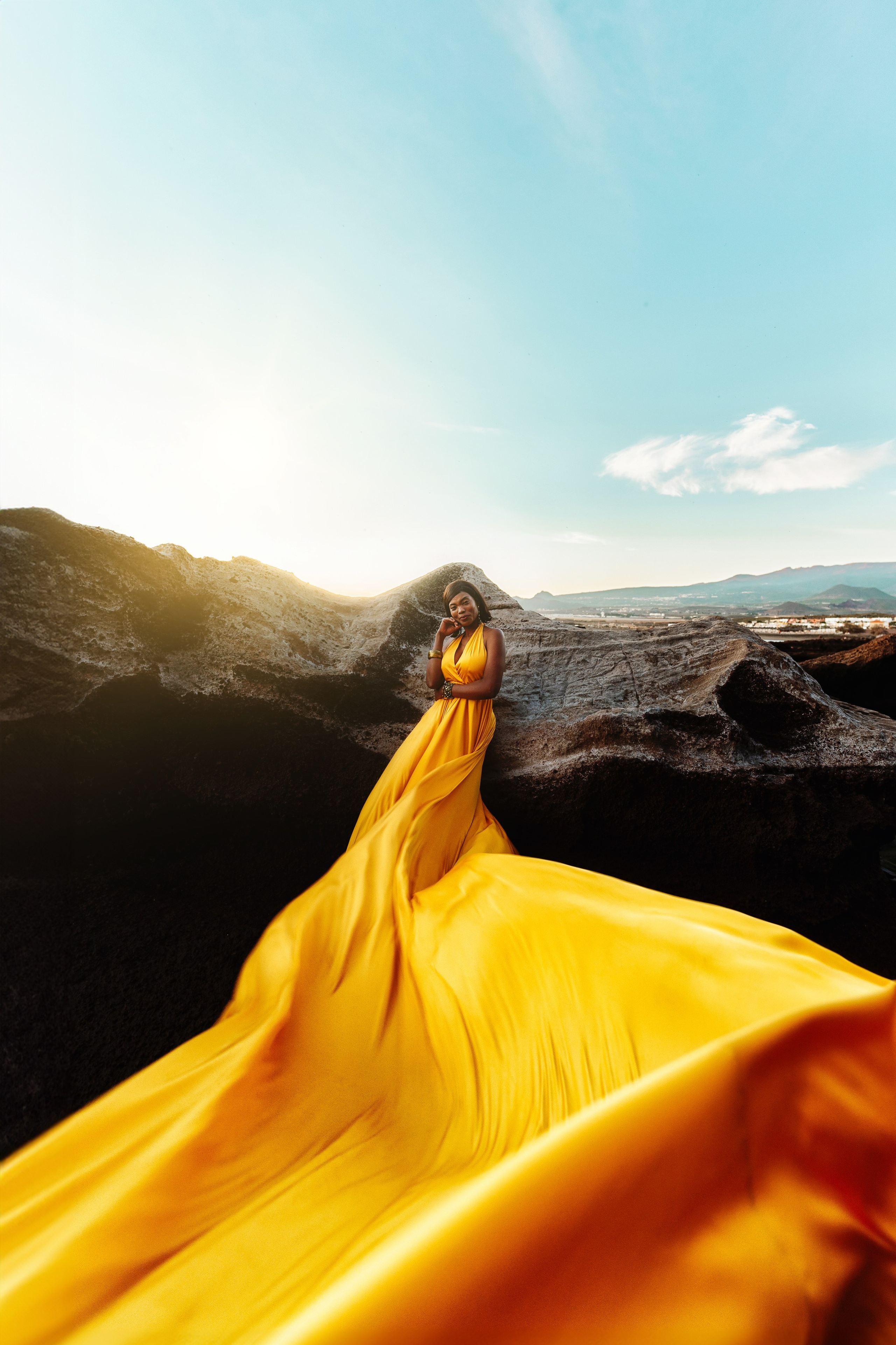 Платье жёлтое #15 40€. Профессиональный фотограф на Тенерифе