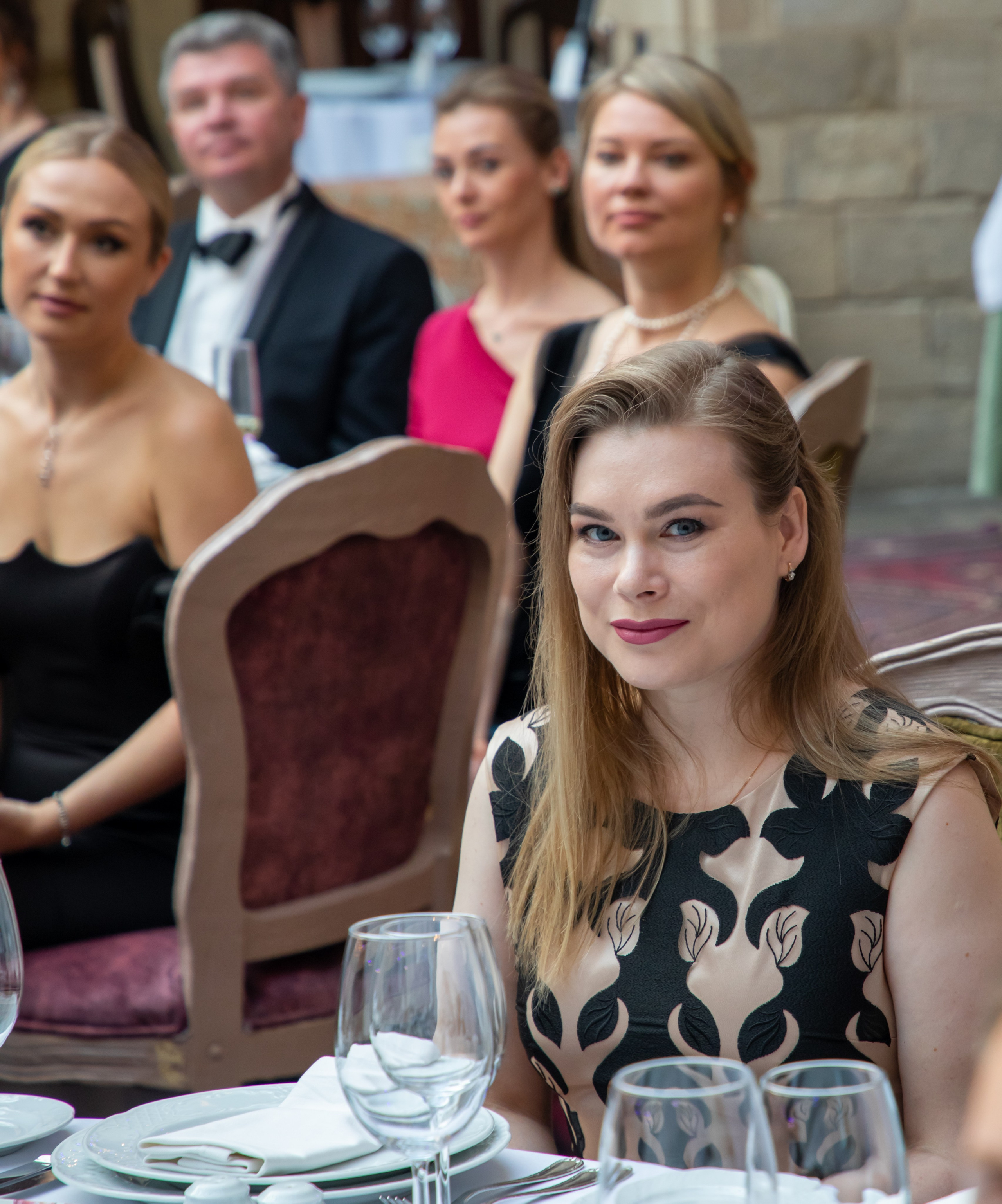 Gala-Dinner with the French Countess, the main etiquette expert Marie de Tilly. Baku Photographer