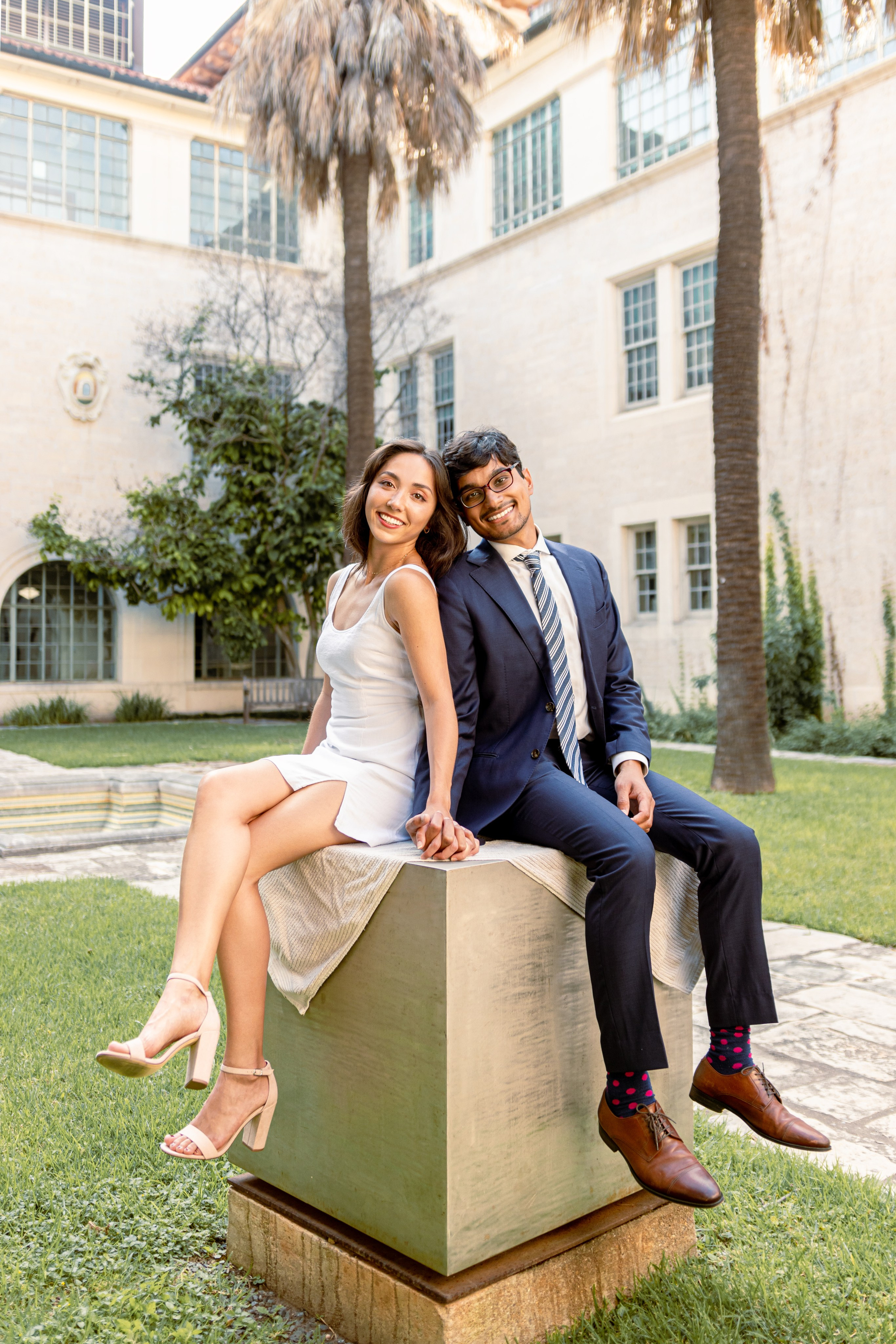 Samir's graduation photoshoot at the University of Texas Austin