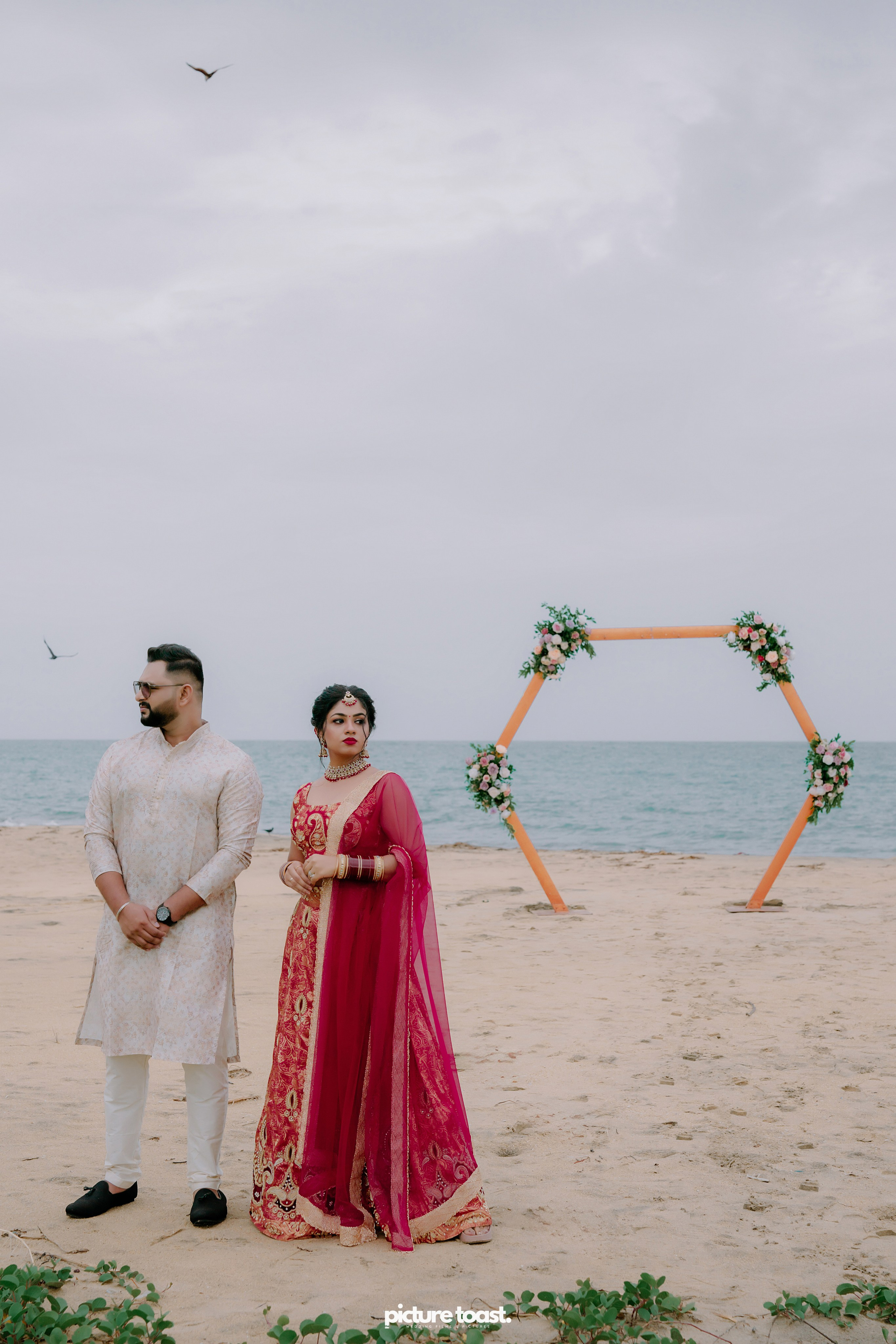 Beach Wedding! Ft. Malavika & Vishnu. Fine art Wedding Photographers in India & Canada