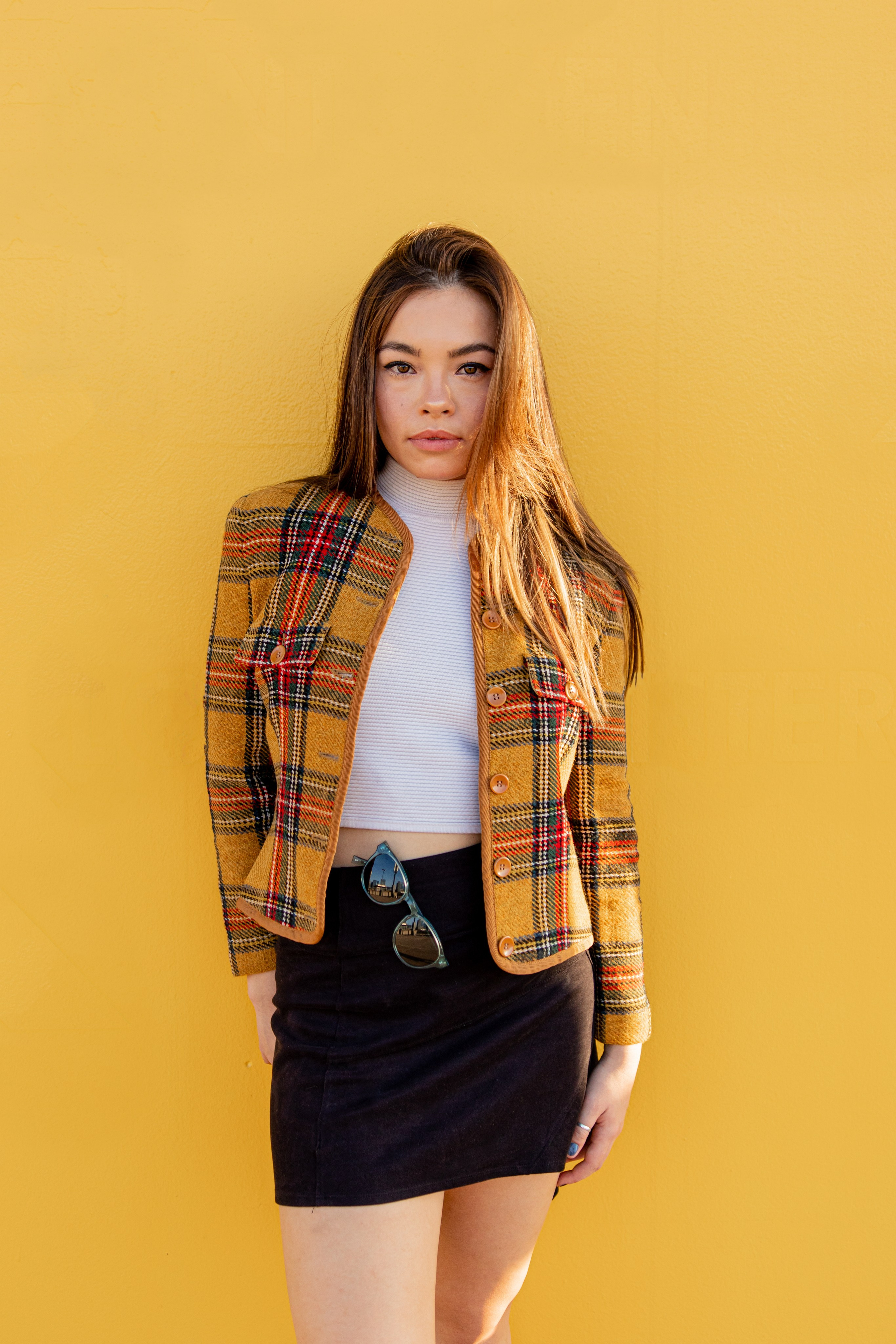 Anna’s photoshoot on a rooftop in downtown Austin