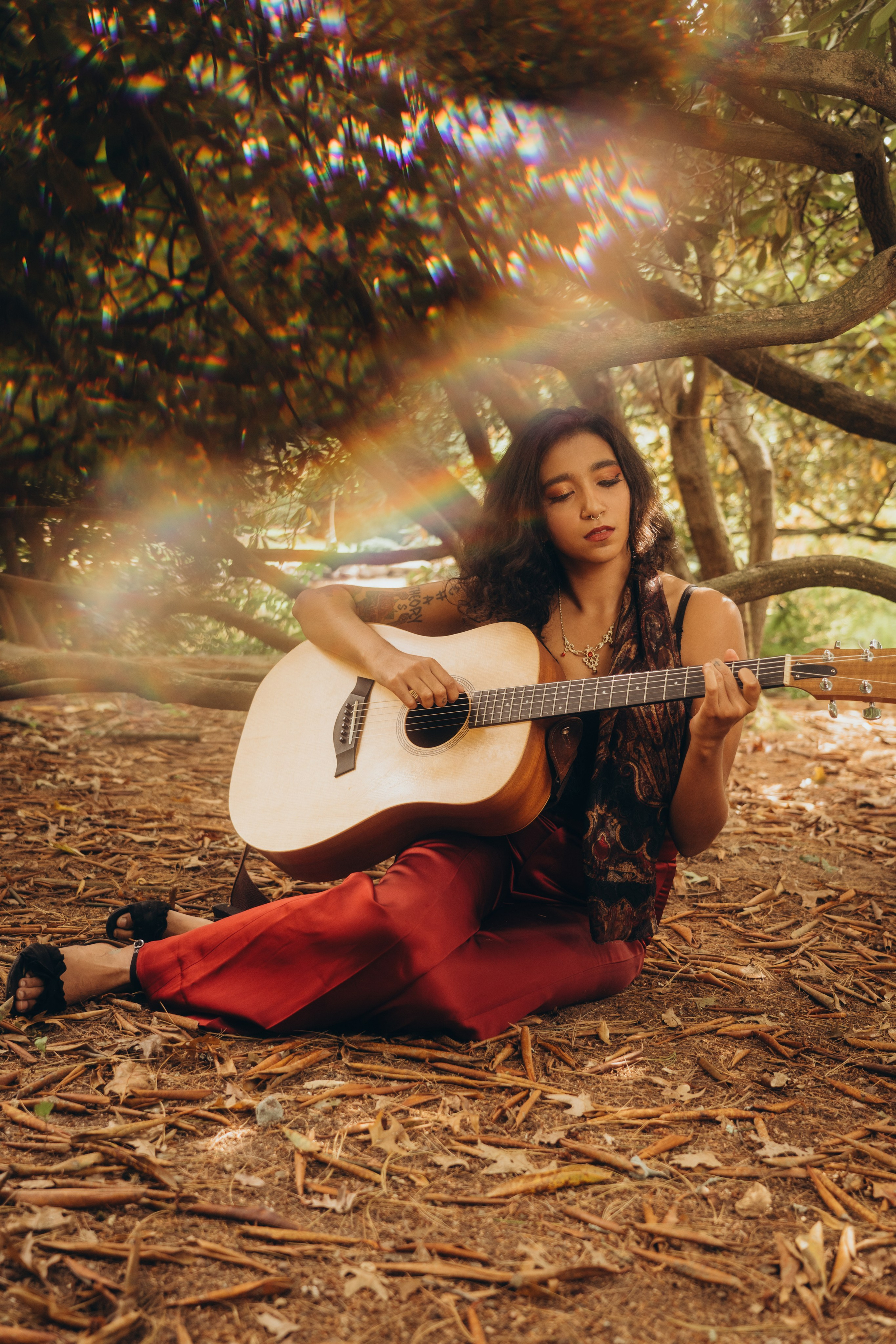 Debut Album Photoshoot for Rhode Island Musician. Daria Deschain Cinematic Photography in Connecticut