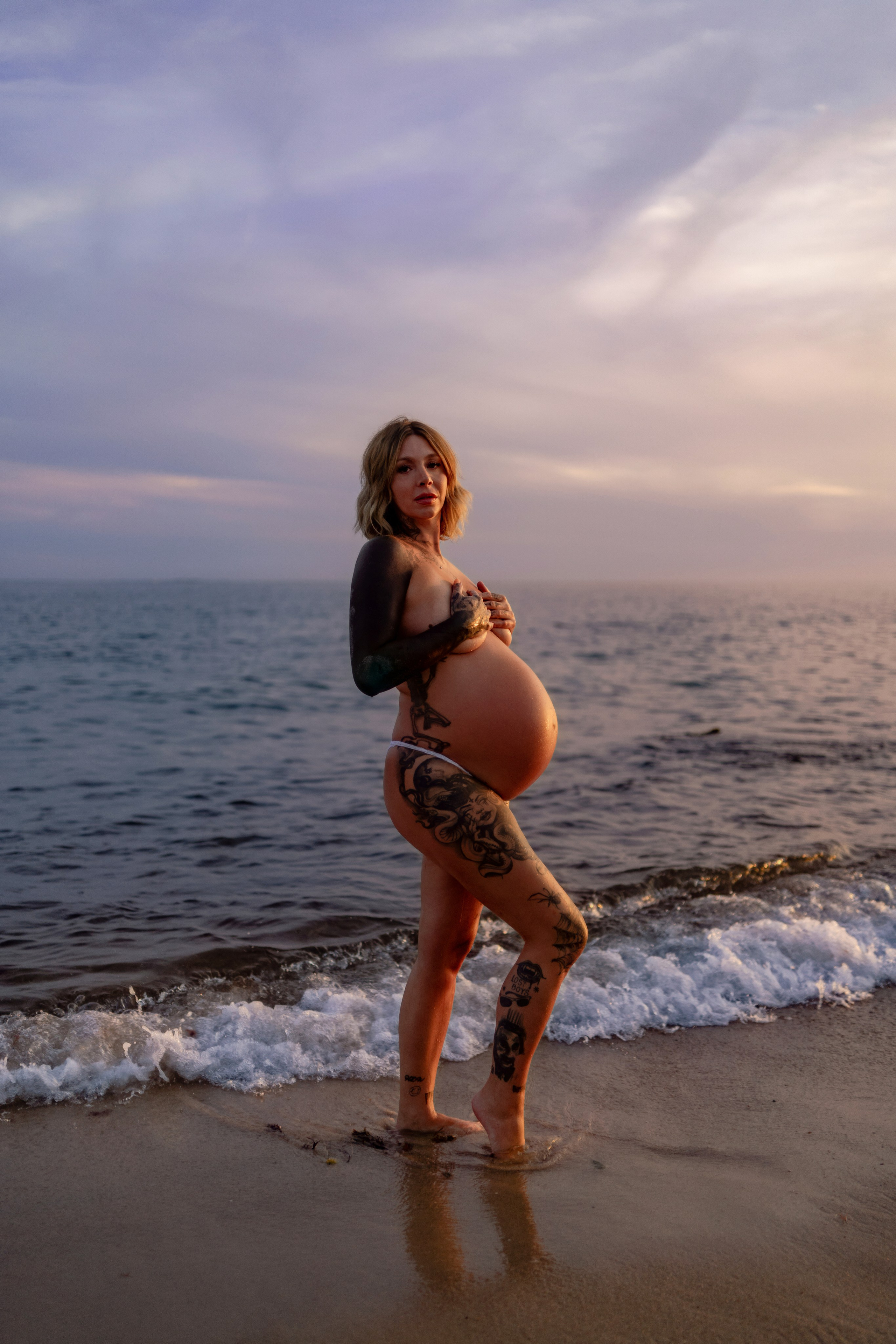 Harkness Park Maternity Photos at Sunset | Waterford & Niantic CT Maternity Photographer