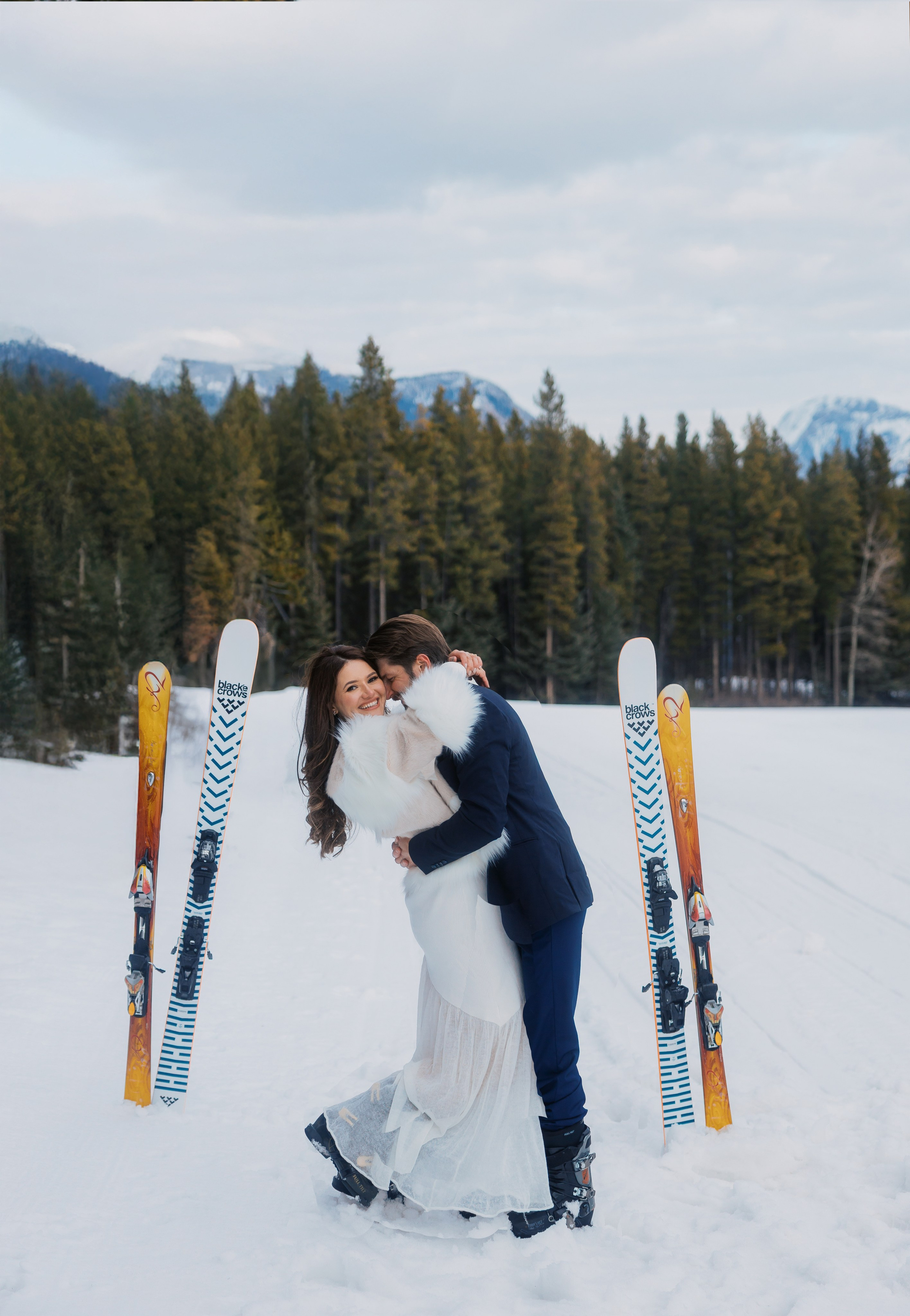 Ski engagement session. Home