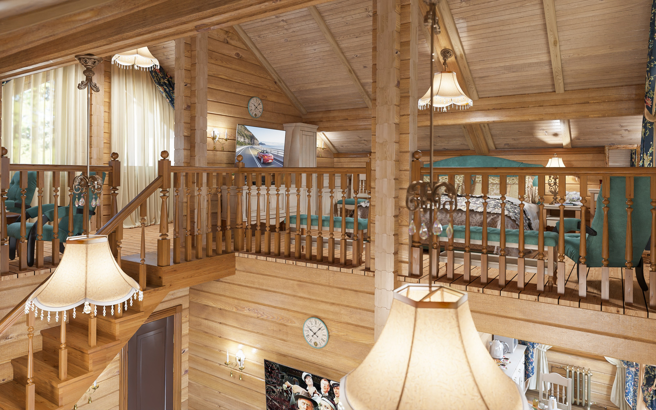 2 этаж Мансарда. Спальня. Дизайн и визуализация