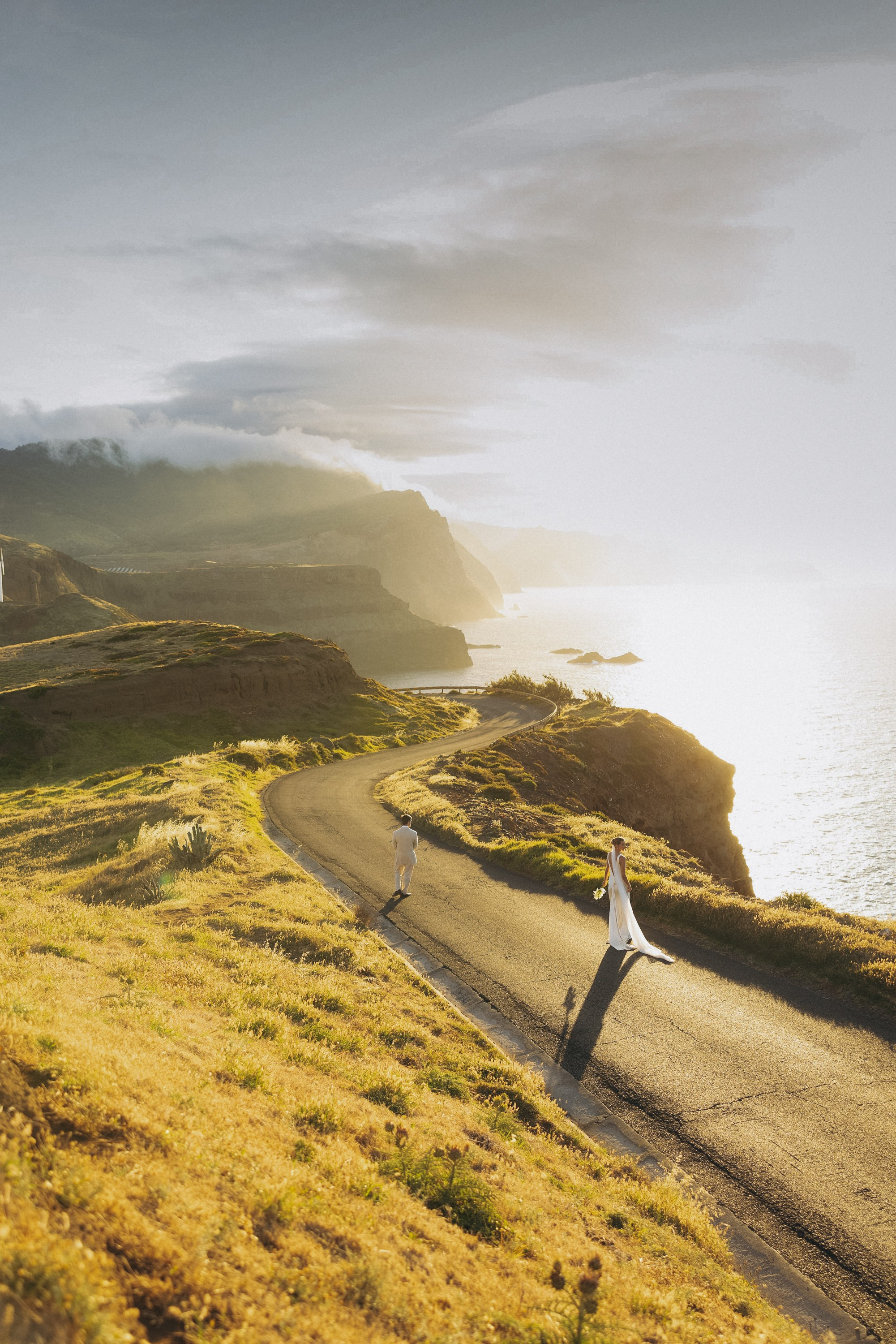Elopement Ceremony & Vows in Madeira | Sunset Cliff Wedding by the Atlantic Ocean