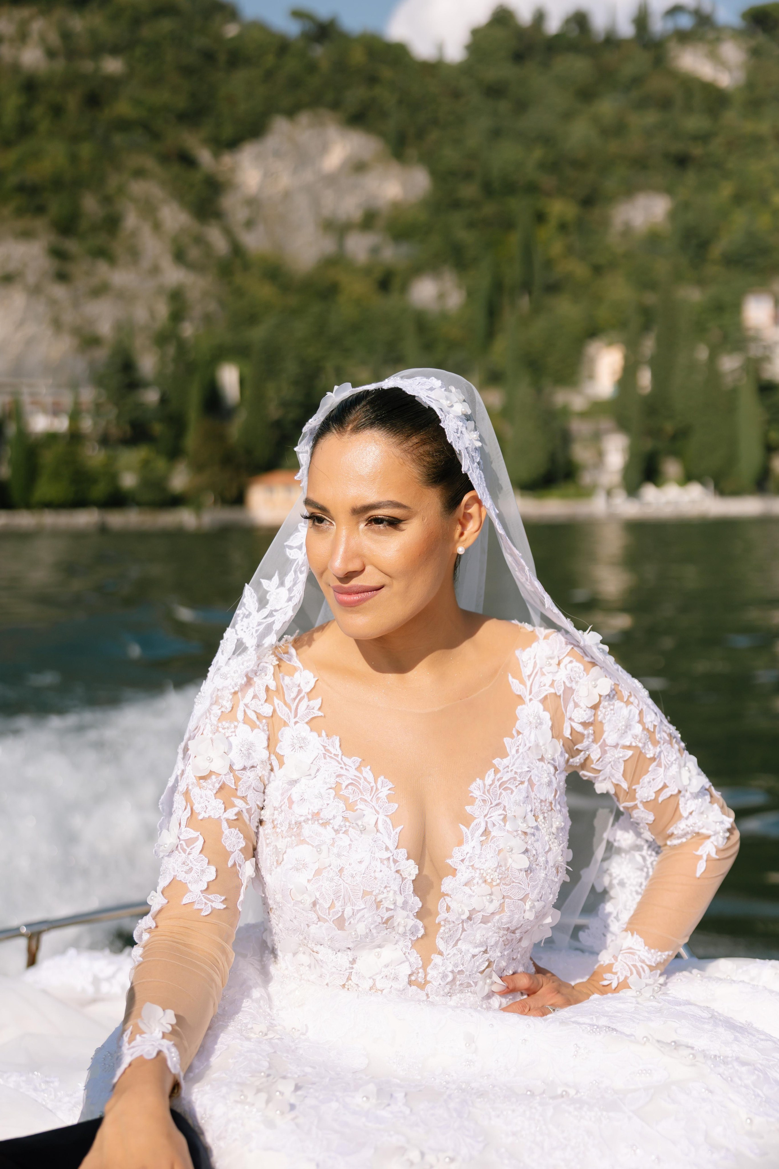 Elegant bridal beauty look created in Italy