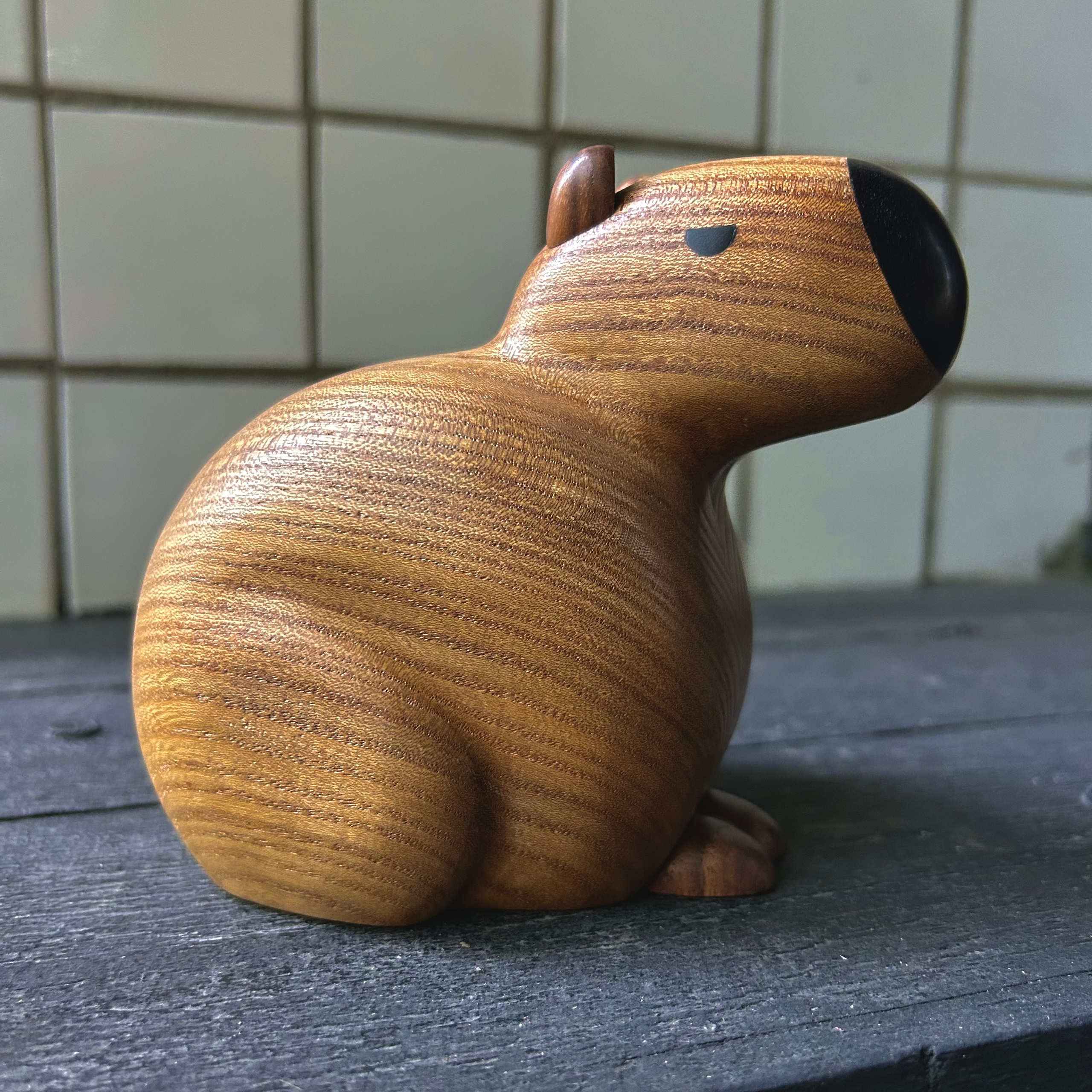 Капибара. Резьба по дереву. Уникальные декоративные скульптуры для интерьера