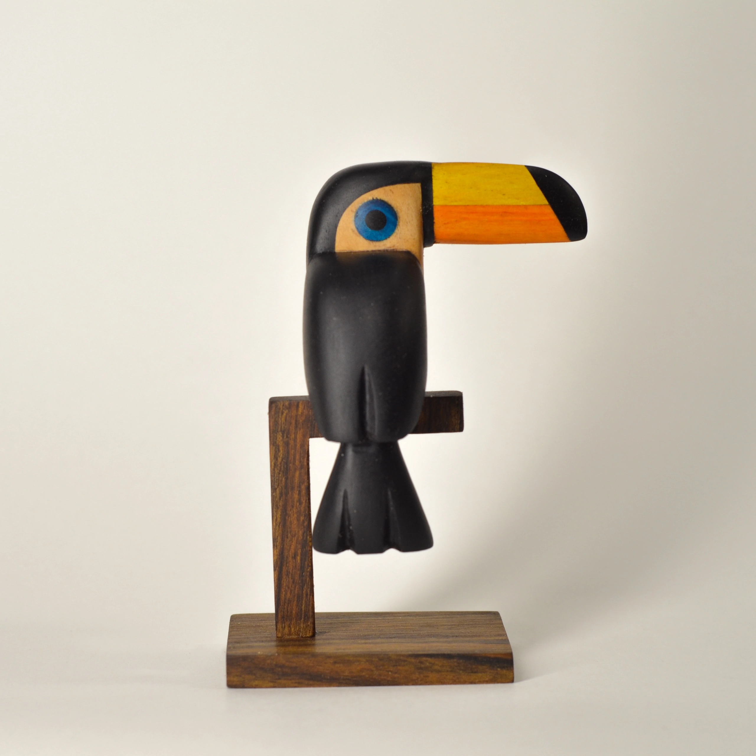 Toucan. Wood carving. Unique decorative sculptures for interior