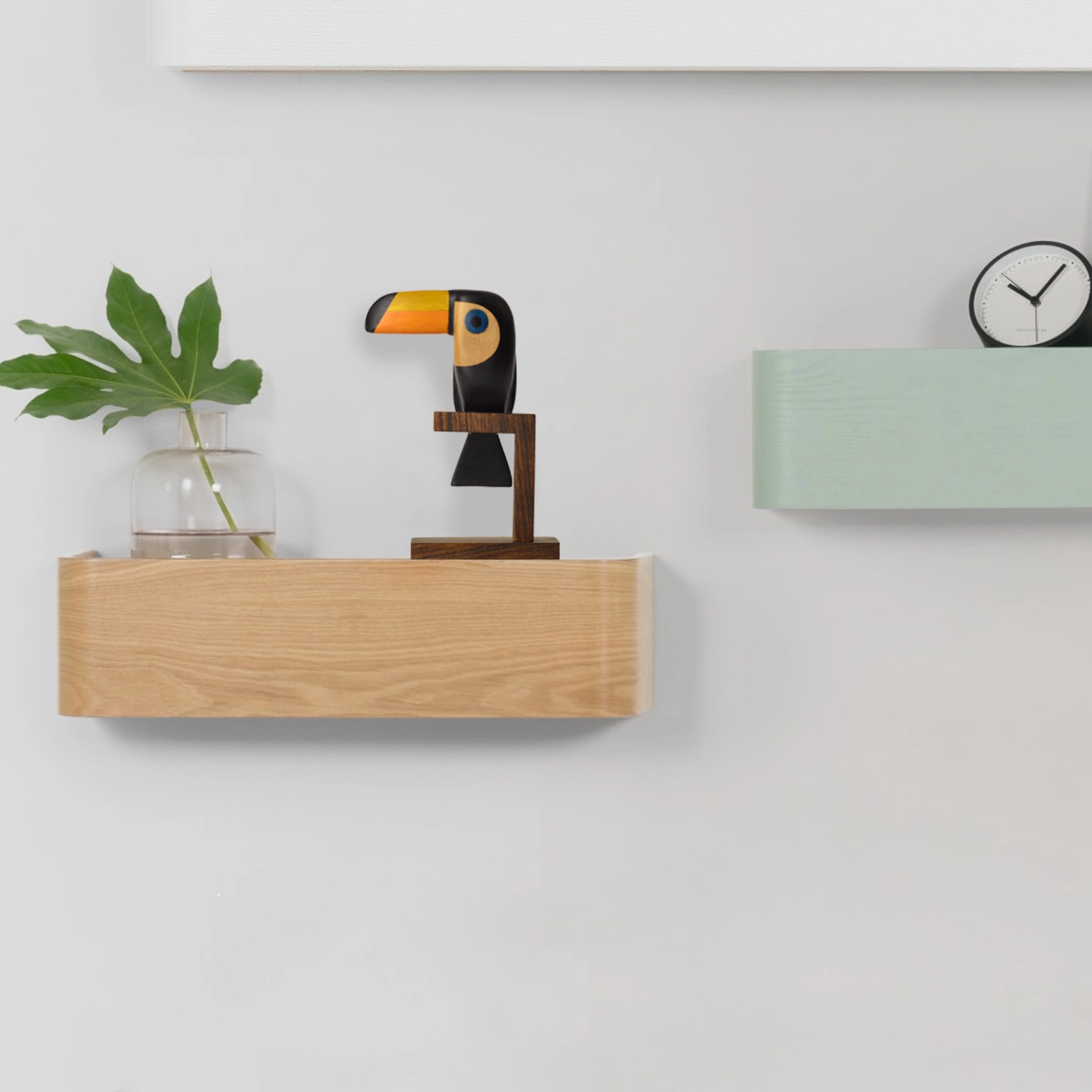 Toucan. Wood carving. Unique decorative sculptures for interior