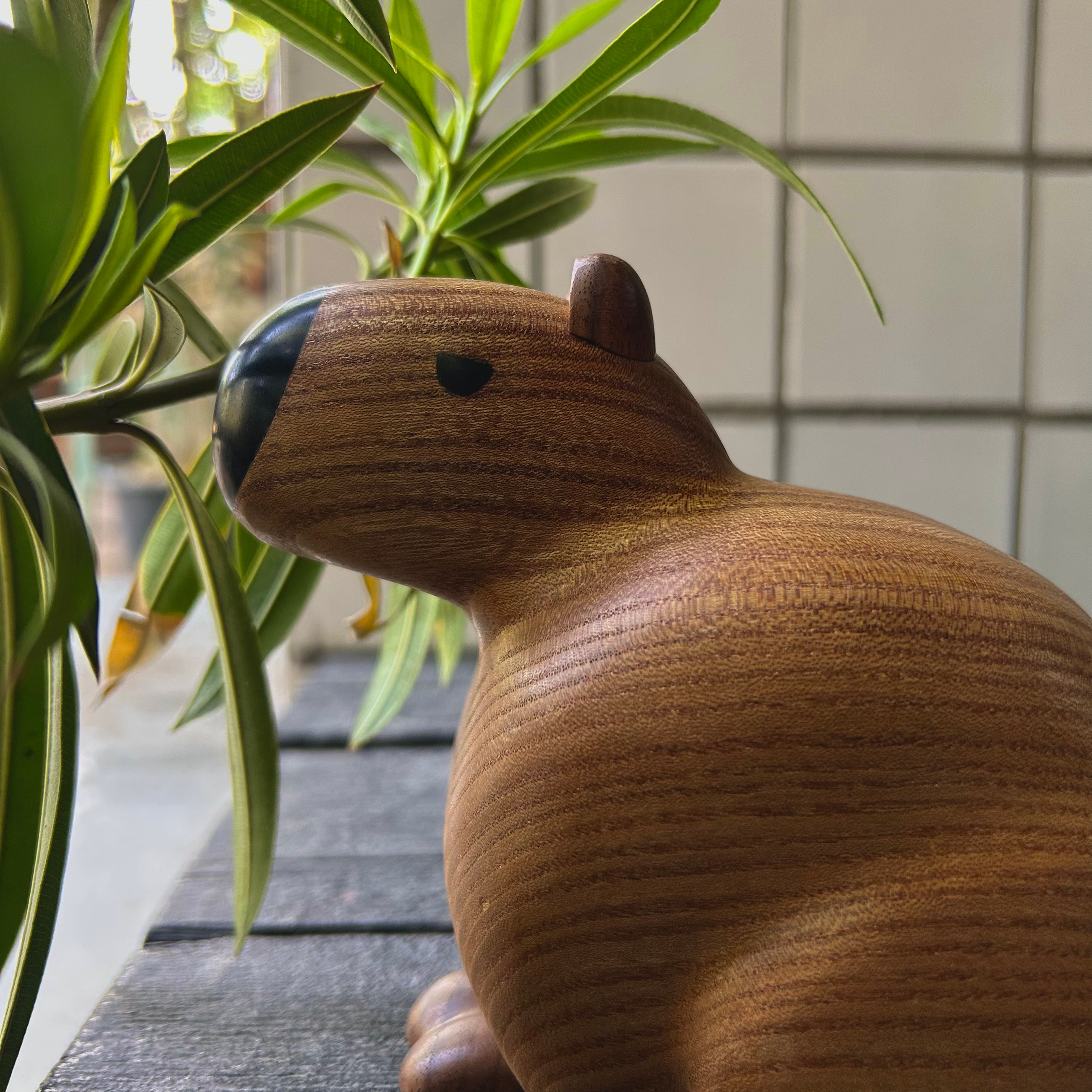 Капибара. Резьба по дереву. Уникальные декоративные скульптуры для интерьера