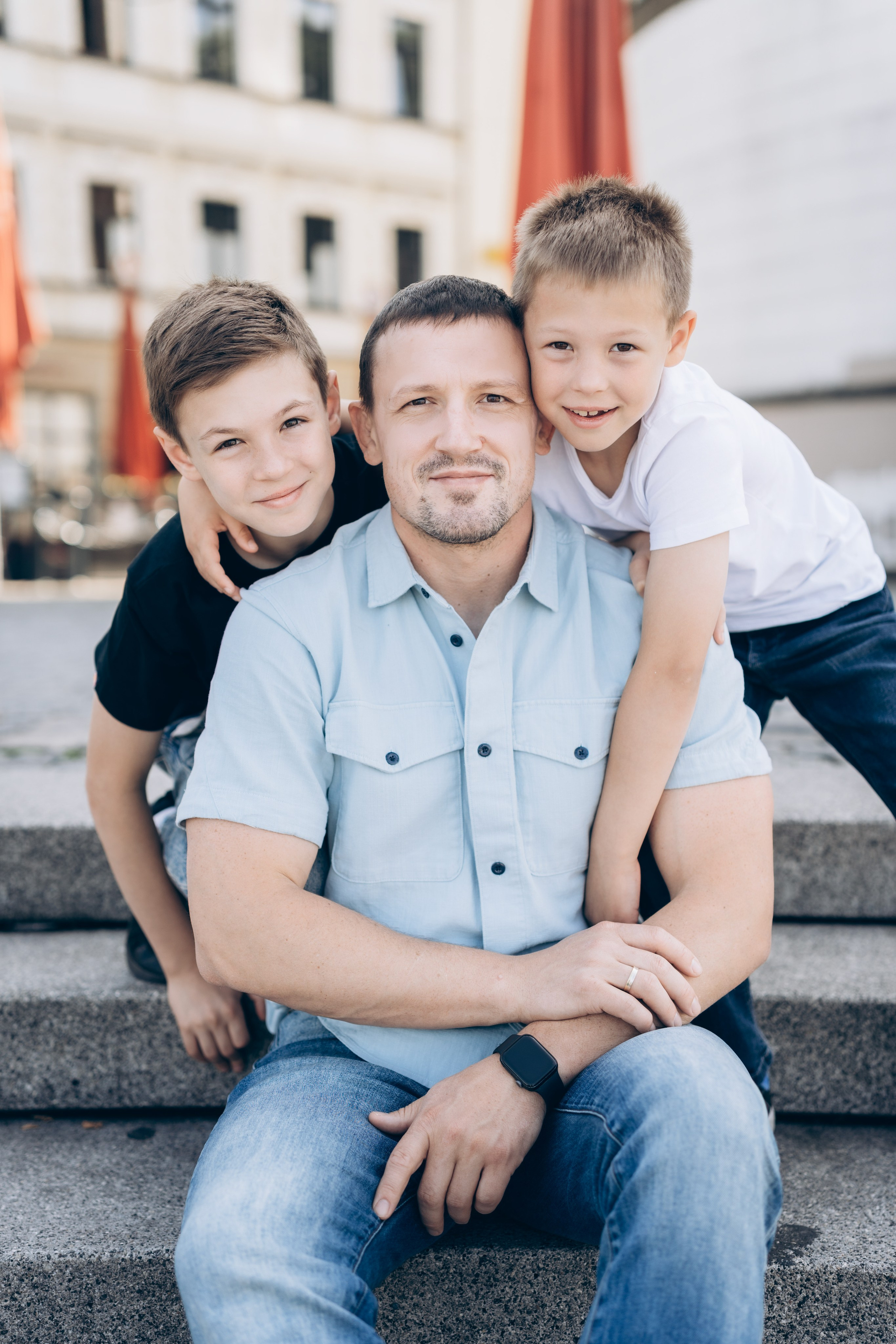 Family in the city. Photography in Germany