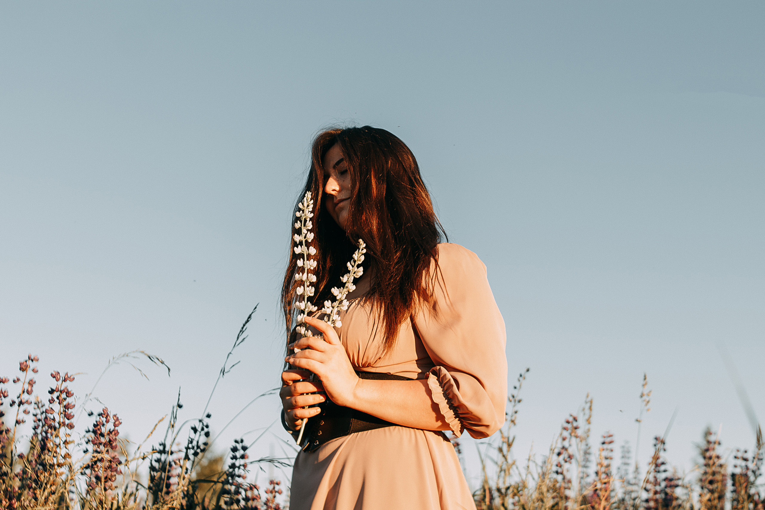 Natalia is in lupins. Wedding and portrait photographer in Beograd Ekaterina Makedonskaya