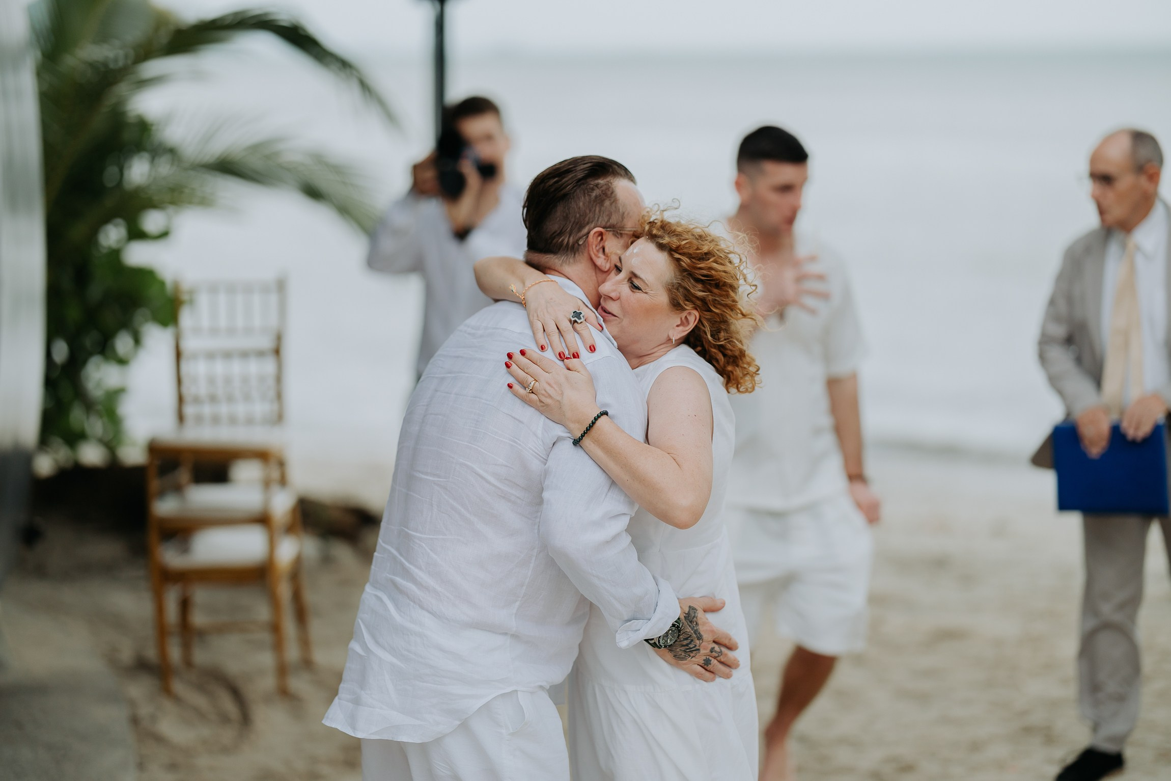Simone & Matthias Peter. Buddhist blessing wedding Ceremony on Koh Samui, Thailand