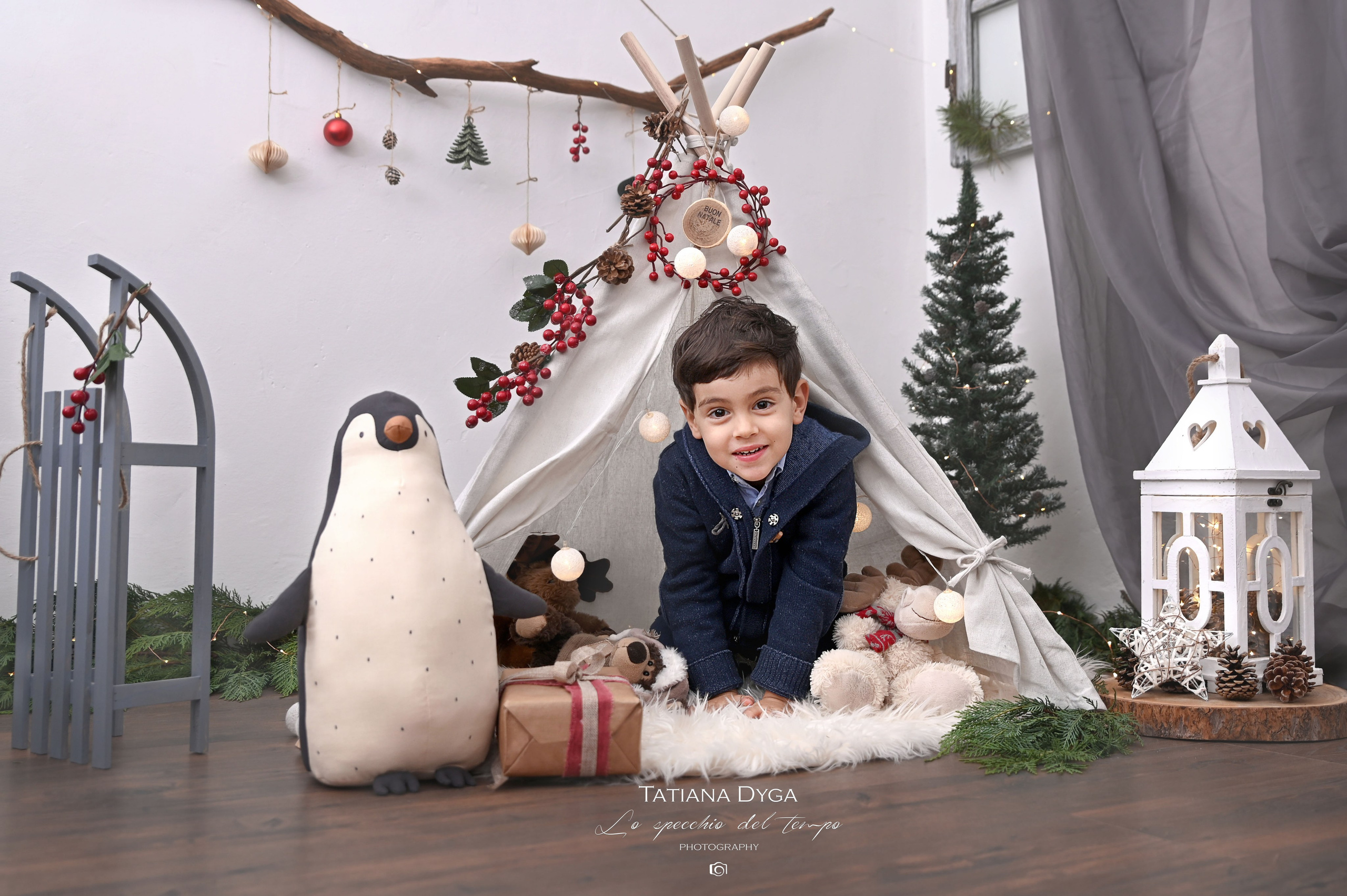 Mini sessioni «Cartolina di Natale». Lo specchio del tempo photography