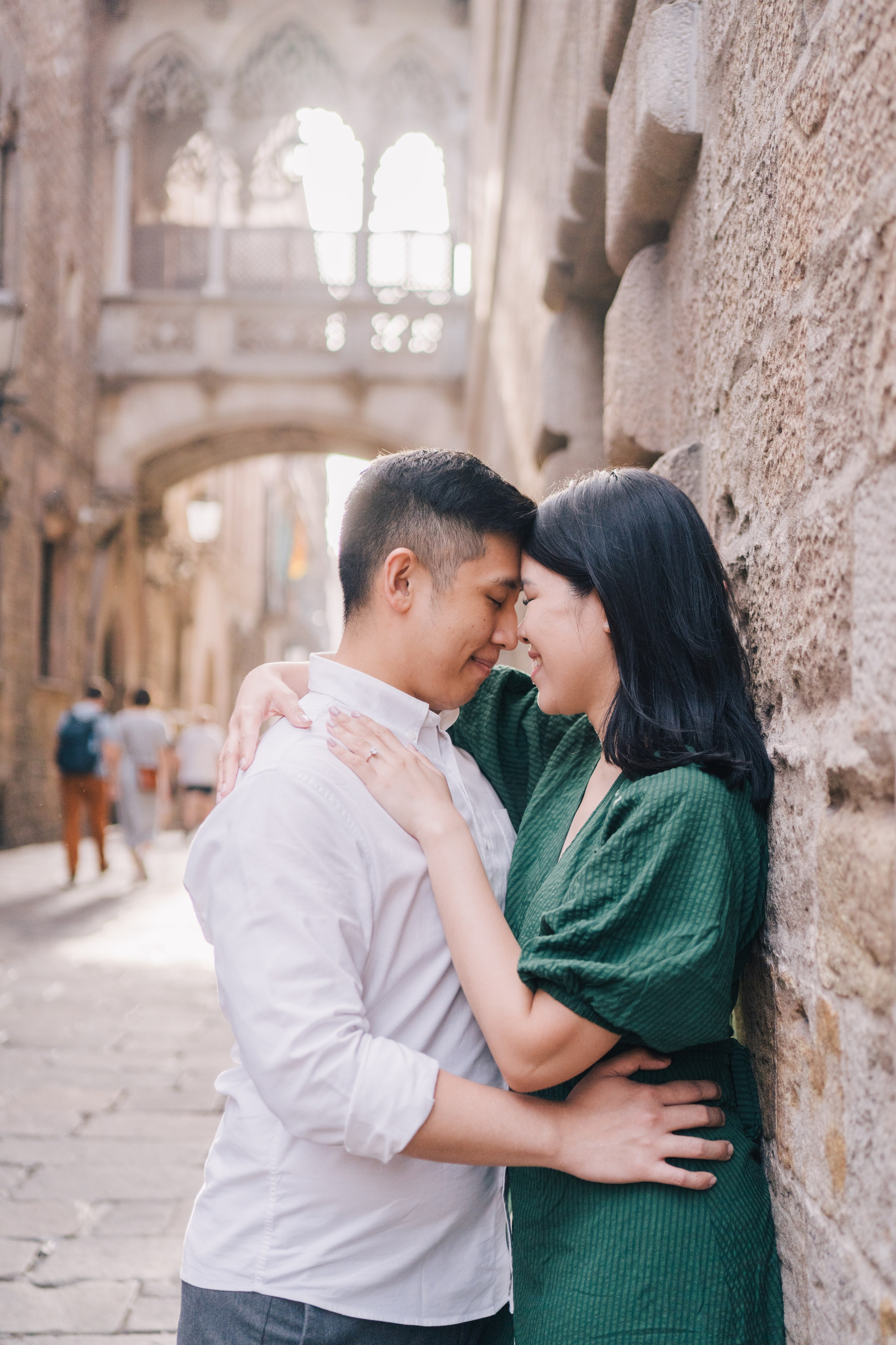 LoveStory in Gothic Quarter. Photographer Kristina Dorina