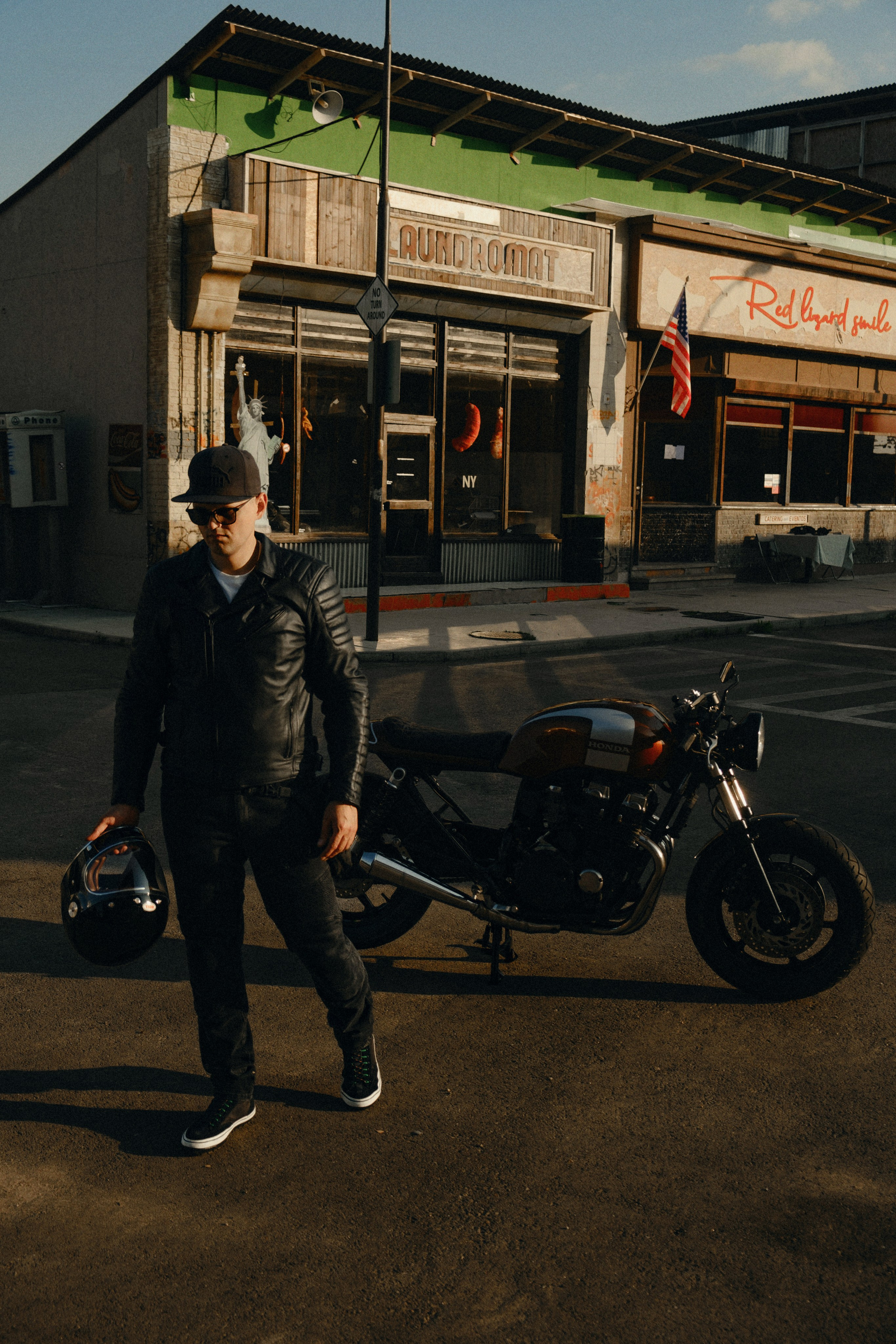 Café Racer Style Photography — Brutal Man & Custom Bike