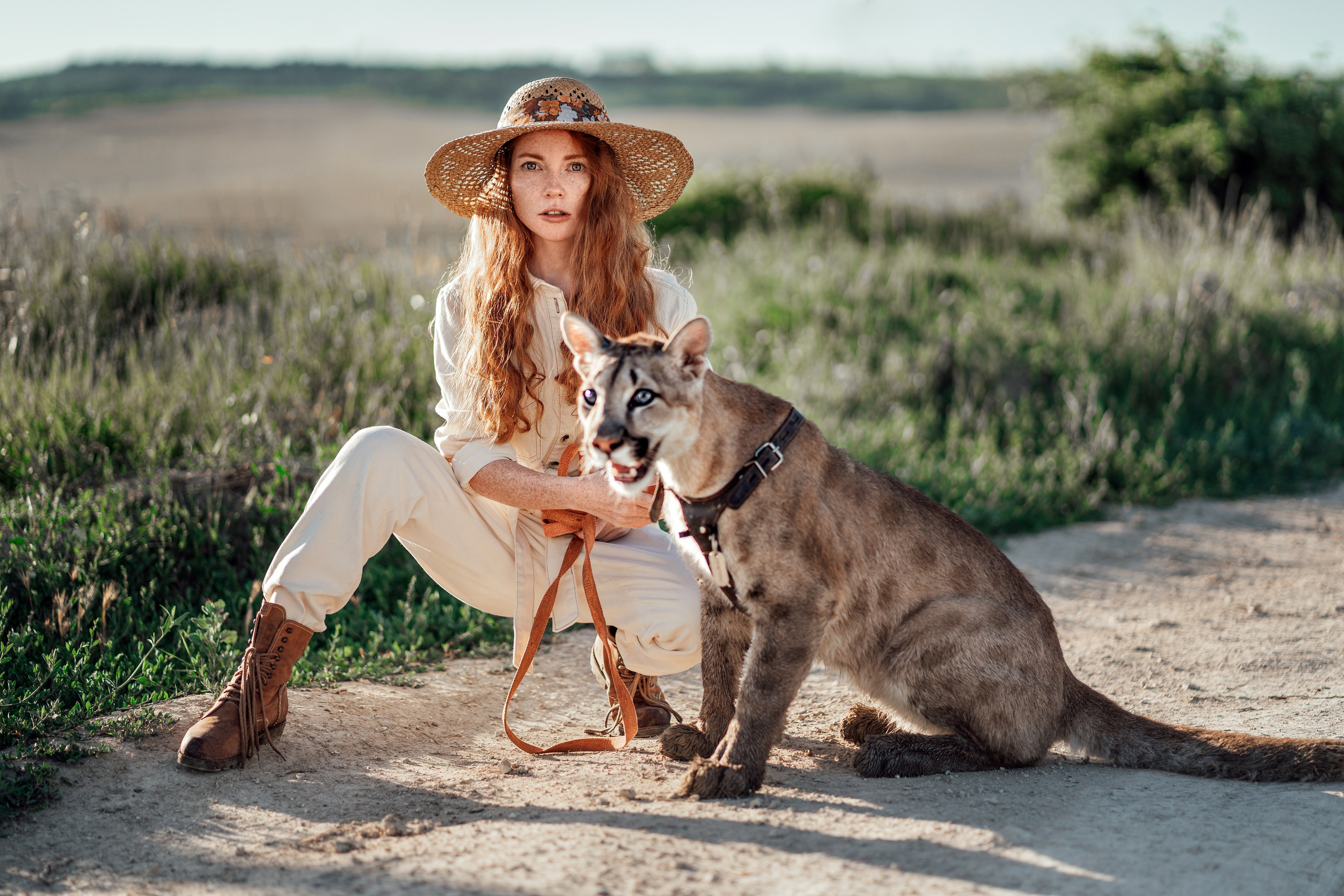 With animals. Model Miami Florida