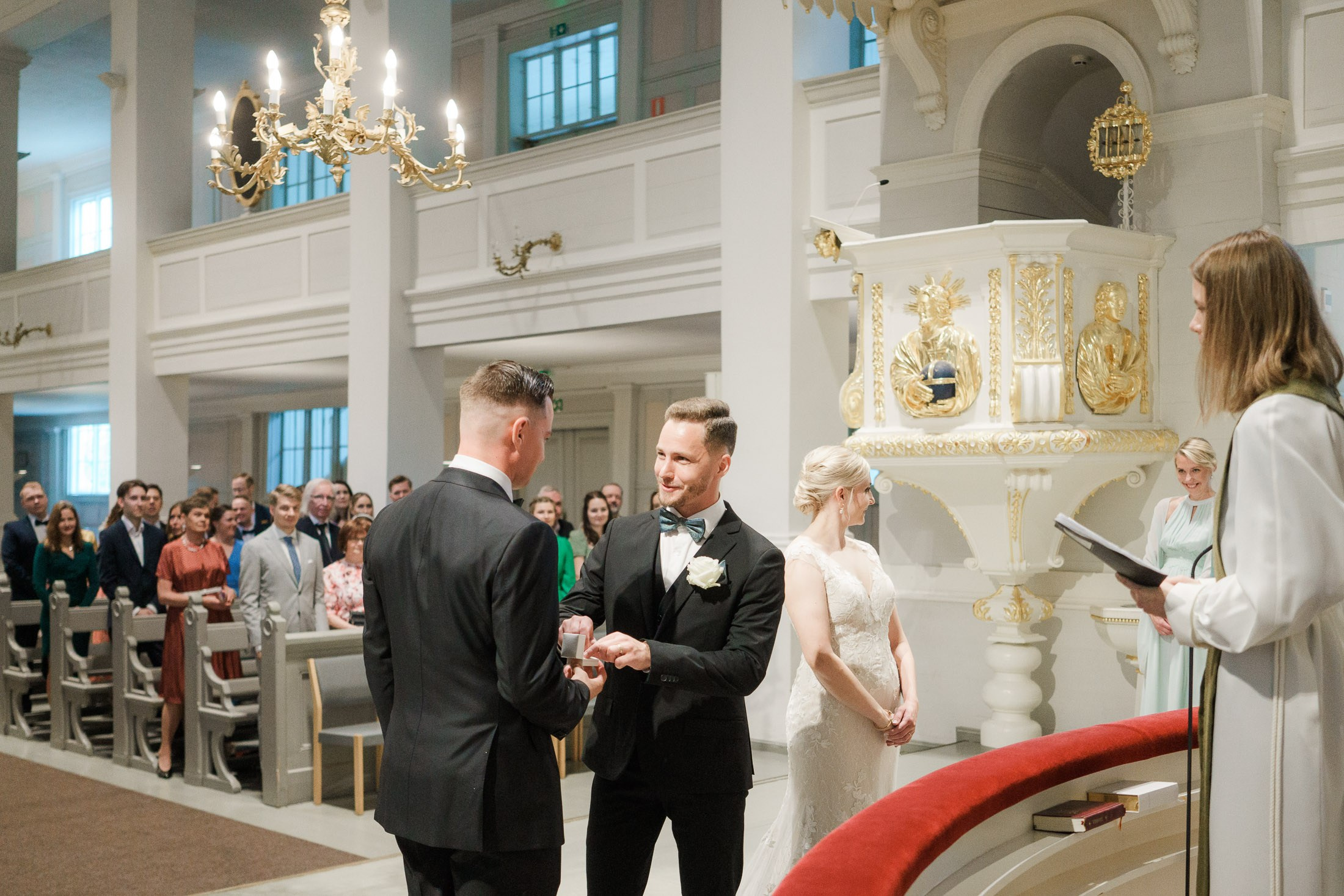 Hääkuvaus Klaus K, Rake-sali ja Helsingin vanha kirkko