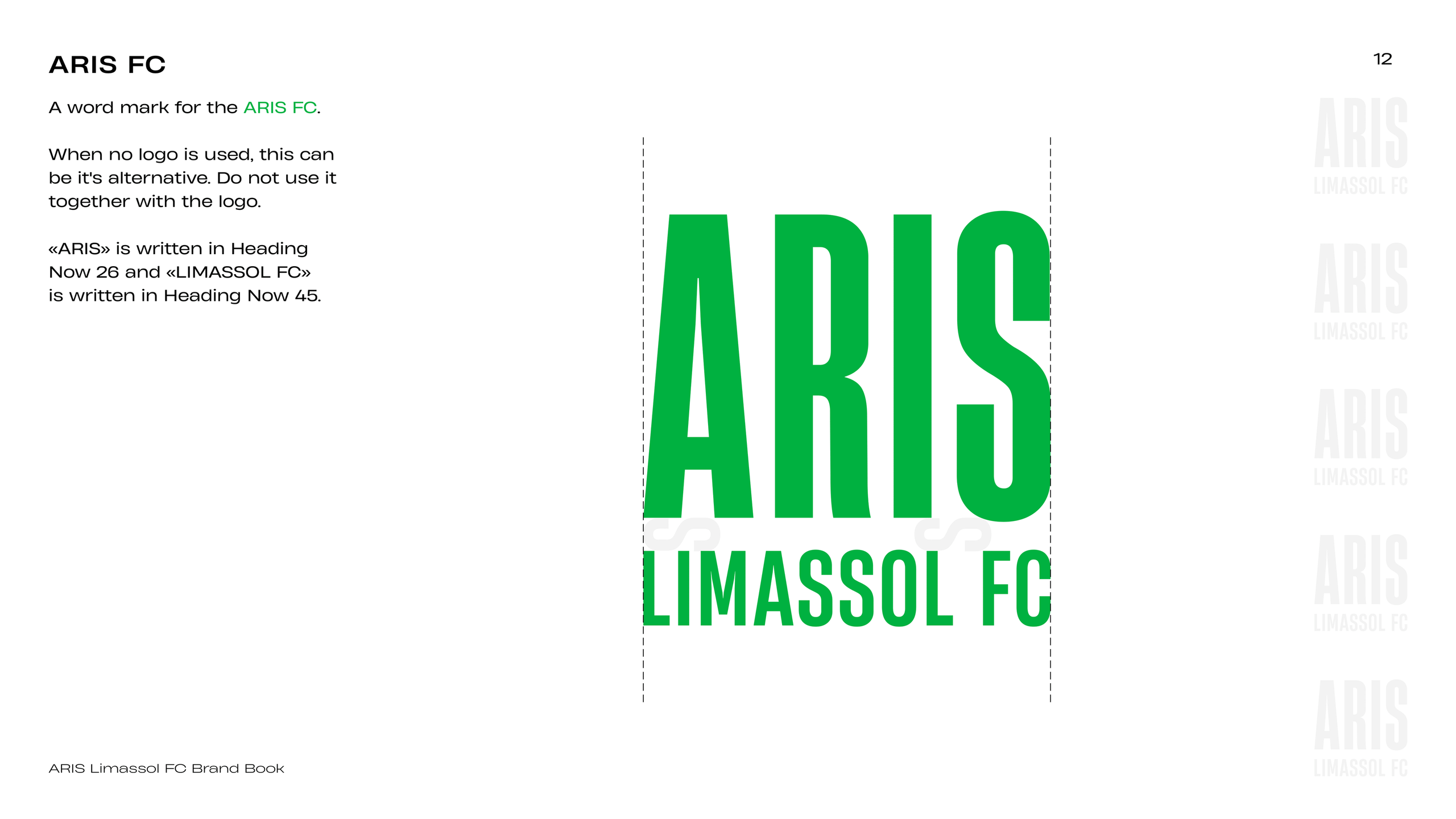 [Brand Book Designer, Identity Shaping] — Football Club — Aris. Tim Katerinko — Visual Storytelling for Brands, Culture & Events