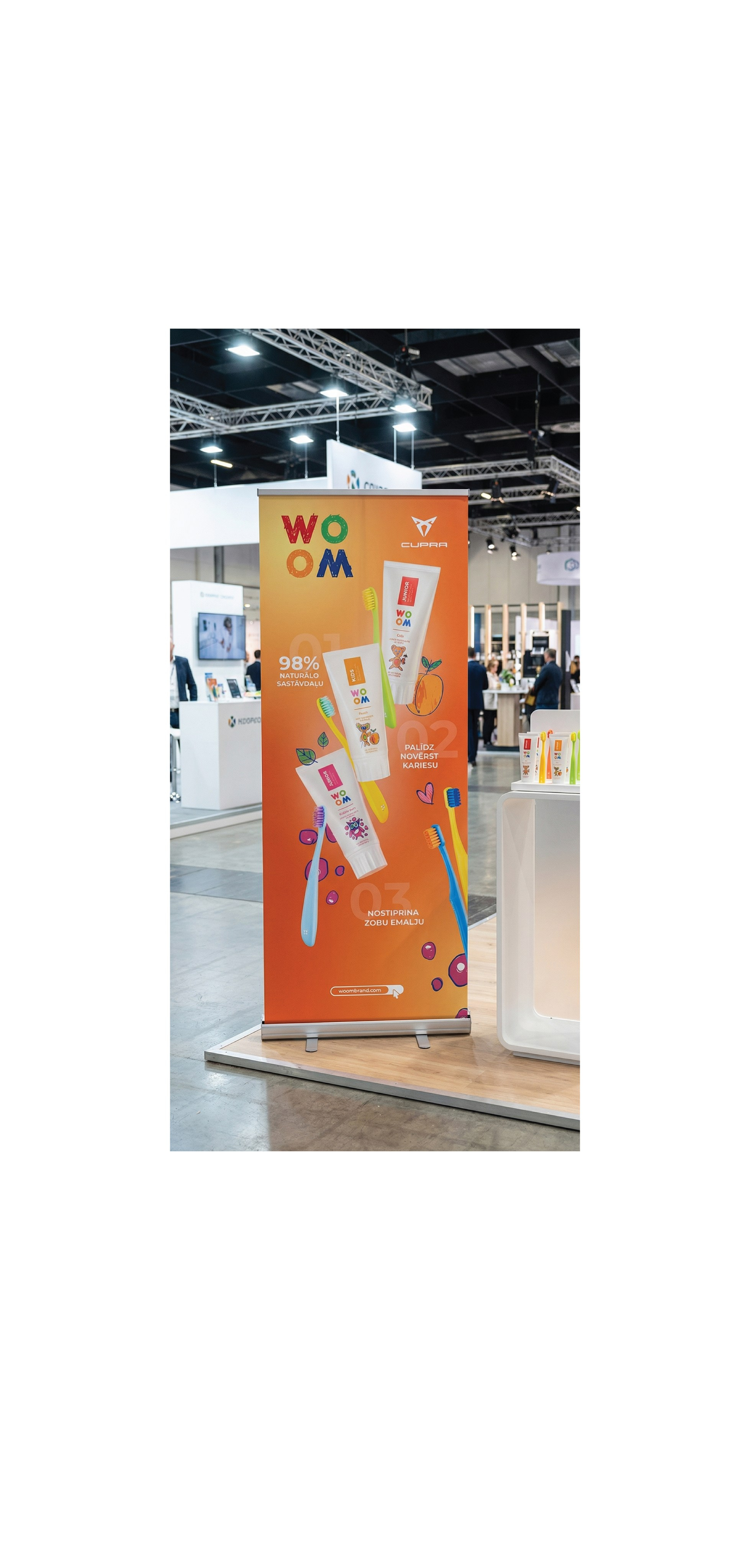 Roll-up banner WOOM kids 2025. ContentLab — visual content for your business