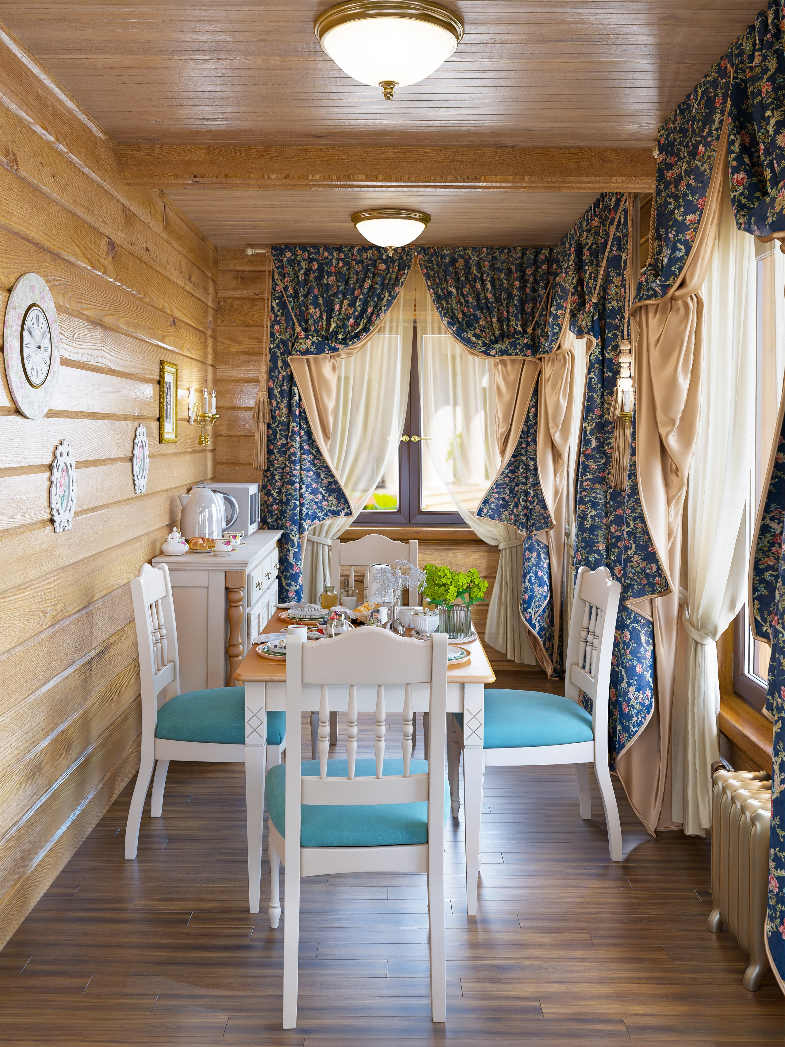 1 этаж. Гостиная. Дизайн и визуализация